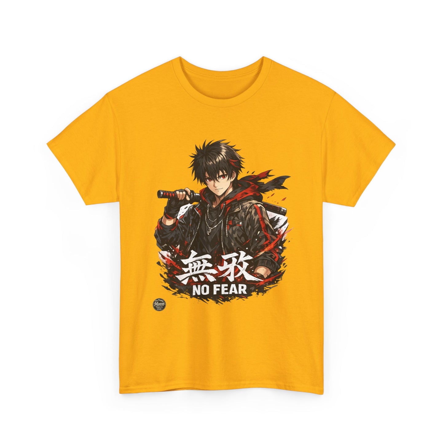 Anime Samurai 'No Fear' T-Shirt — Kanji Graphic Tee #E007
