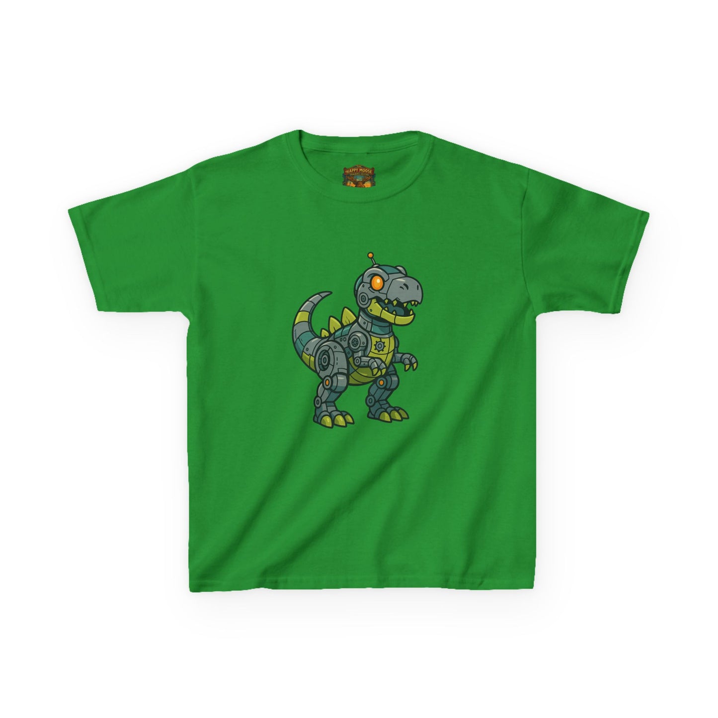 Kids Robot Dinosaur T‑Shirt — Cute Mech T‑Rex Graphic Tee for Boys & Girls