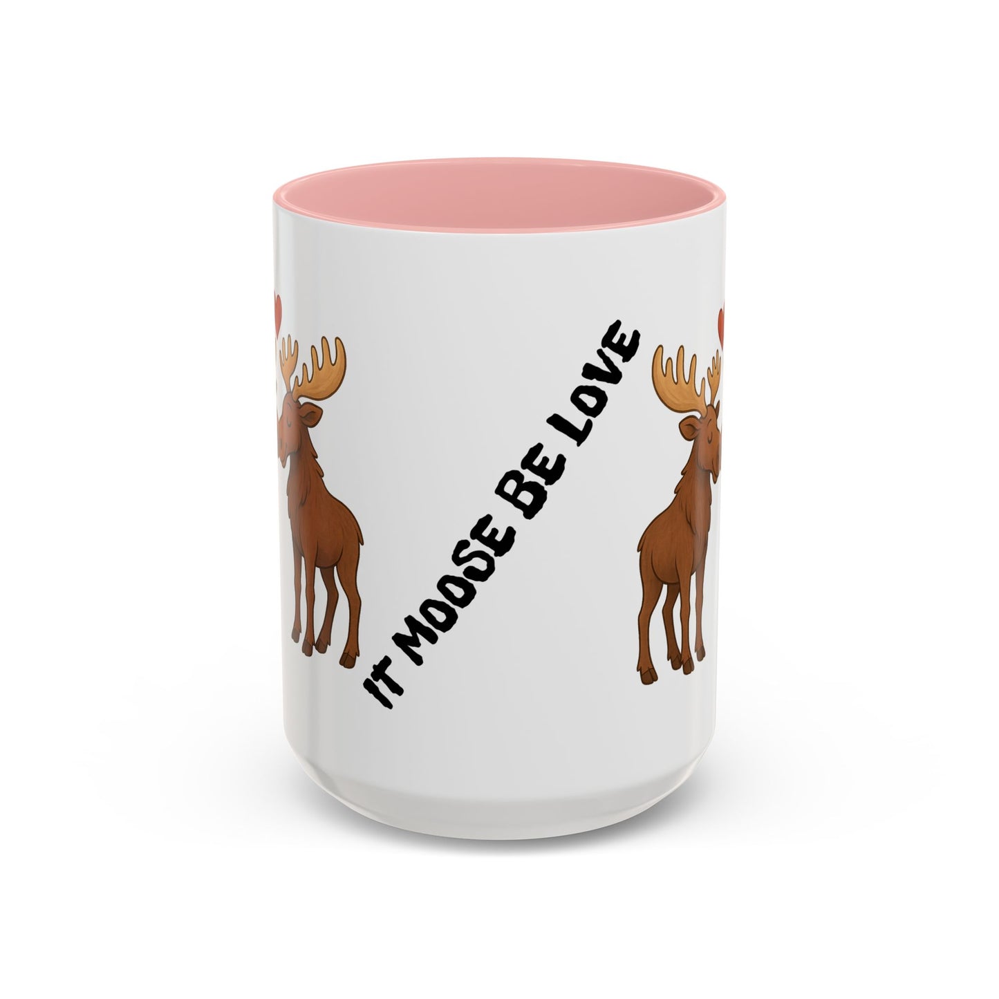 It Moose Be Love Coffee Mug — Cute Romantic Moose Couples Accent Mug (11/15oz)