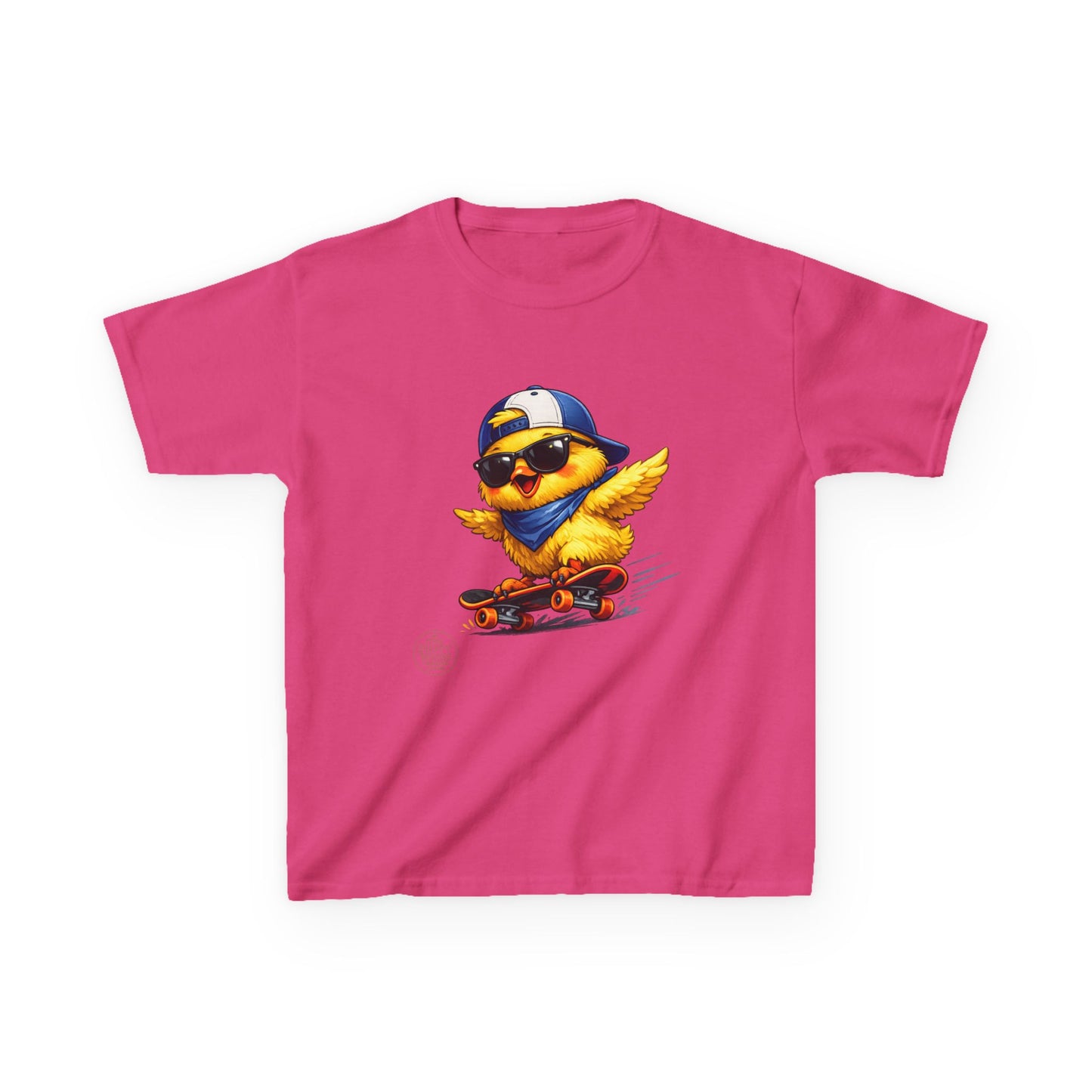 Skateboard Chick Kids T‑Shirt — Cool Sunglasses Duck Skateboard Graphic Tee