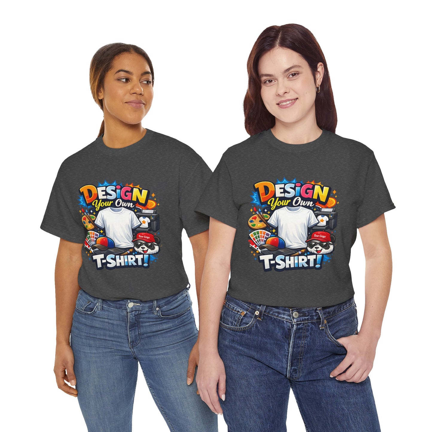 Custom 'Design Your Own' T-Shirt — Personalized Graphic Tee (Front And Rear Print)