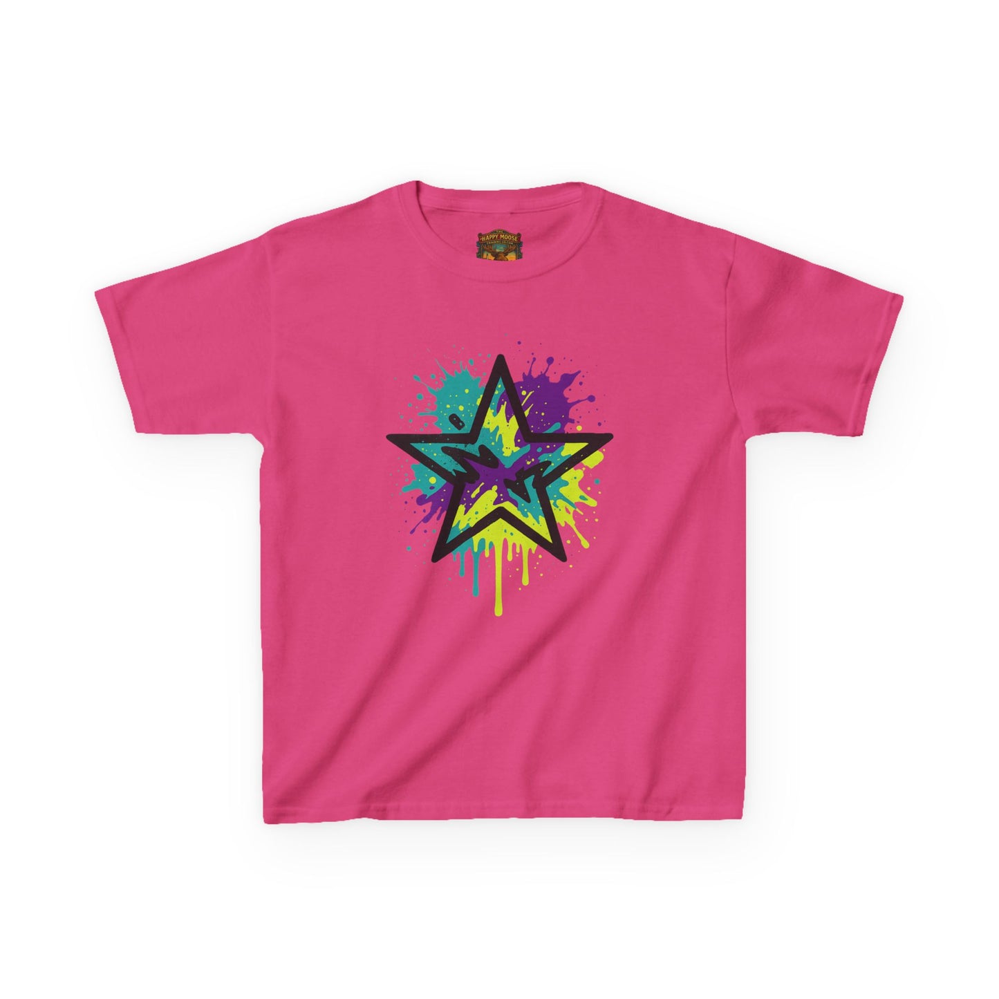 Kids Star Graffiti T-Shirt — Colorful Drip Street Art Tee