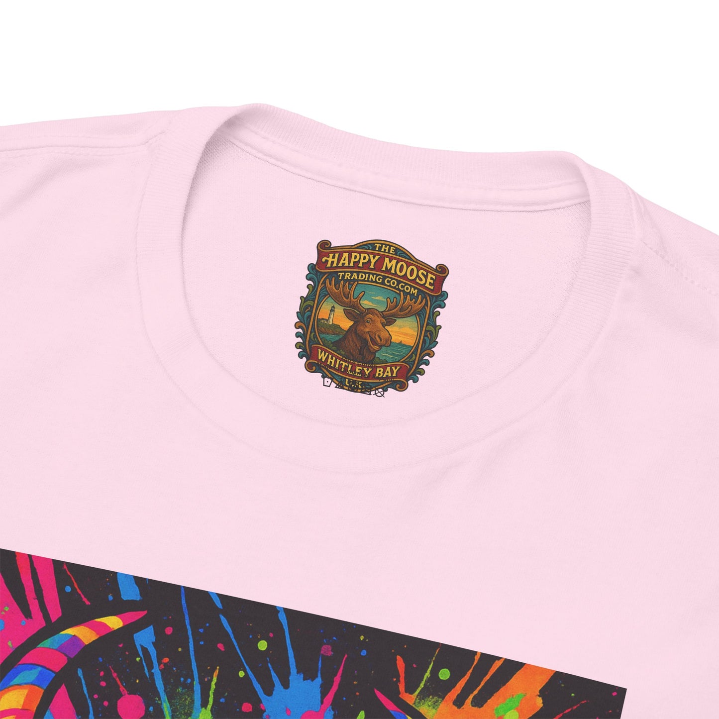 Psycadelic Highland Cow T-Shirt | Retro Rainbow Cow Art 1