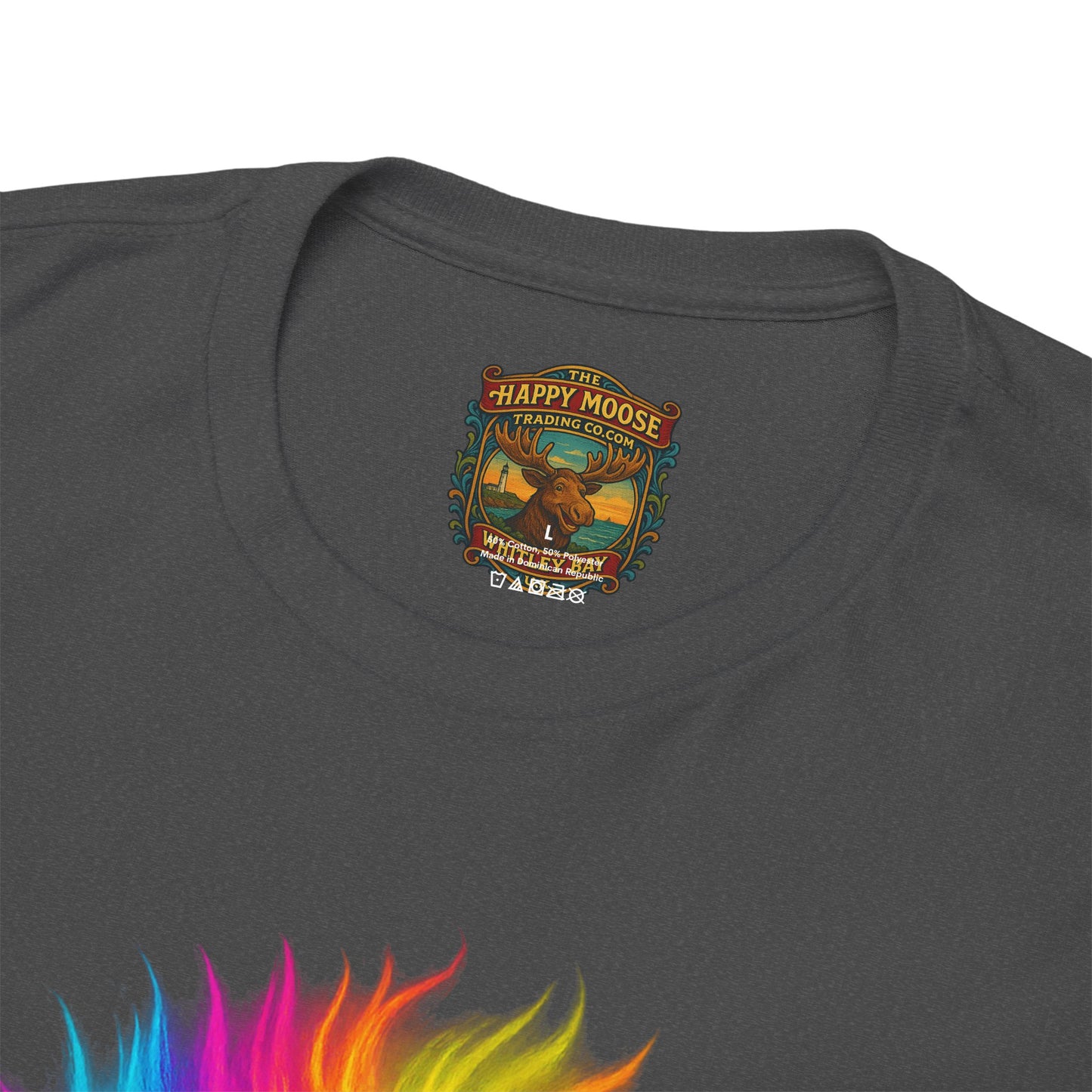 Rainbow Buffalo T-Shirt — Colorful Neon Bison Graphic Tee