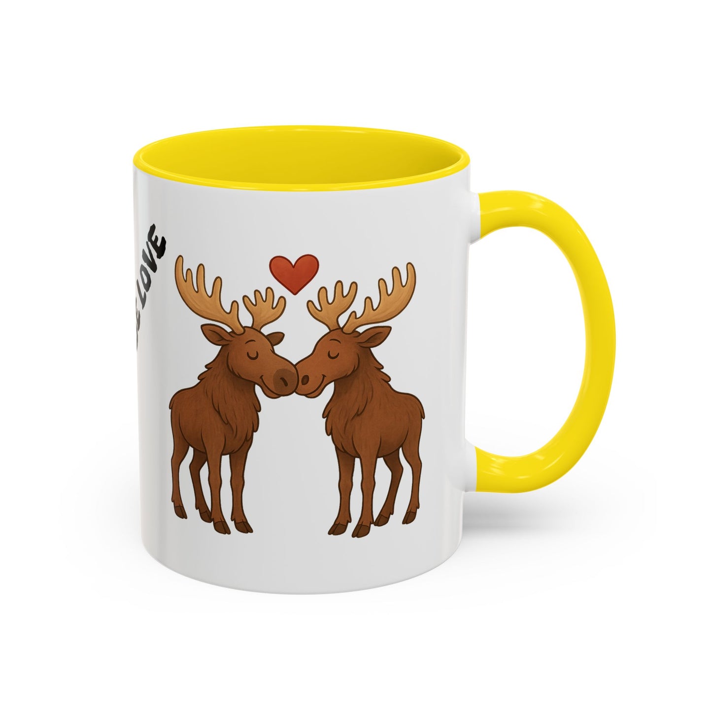 It Moose Be Love Coffee Mug — Cute Romantic Moose Couples Accent Mug (11/15oz)