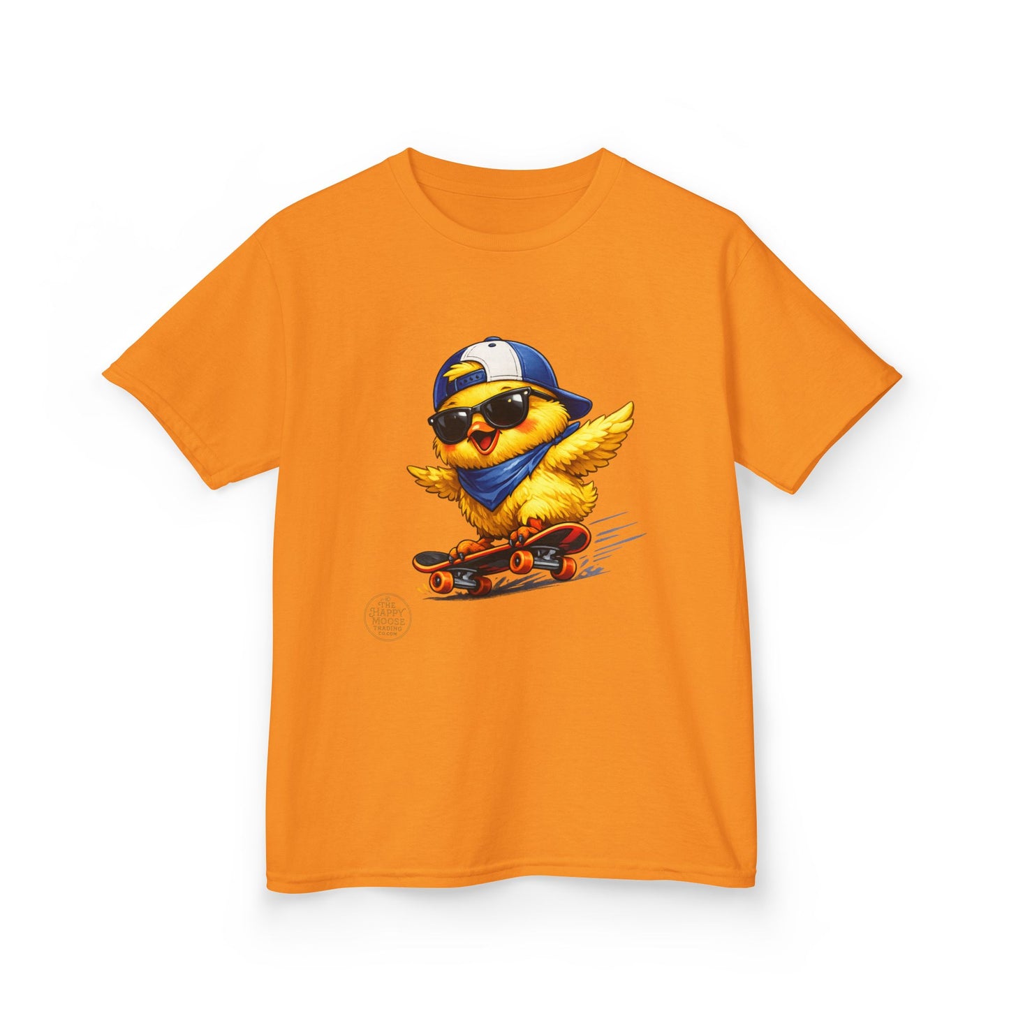 Skateboard Chick Kids T‑Shirt — Cool Sunglasses Duck Skateboard Graphic Tee