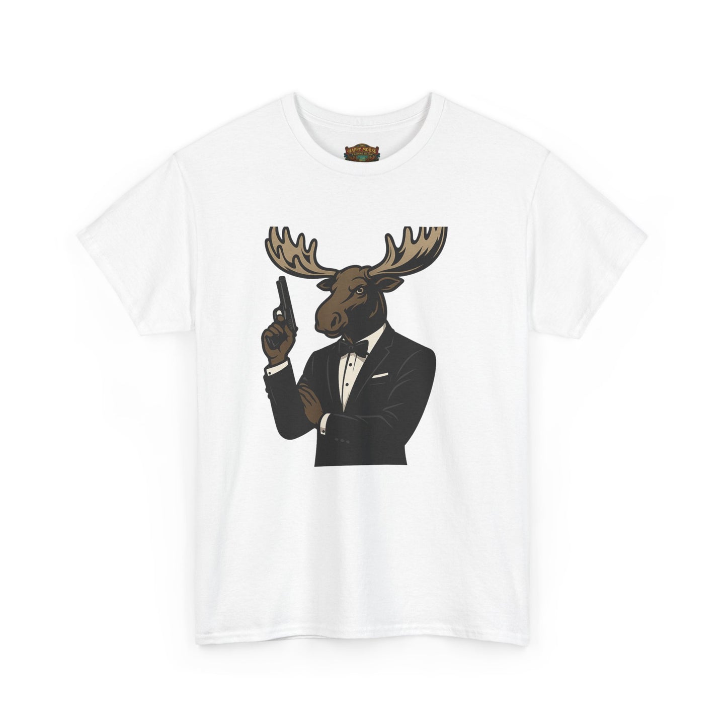 Moose in Tuxedo Graphic Tee — Gentlemen Moose Novelty T‑Shirt