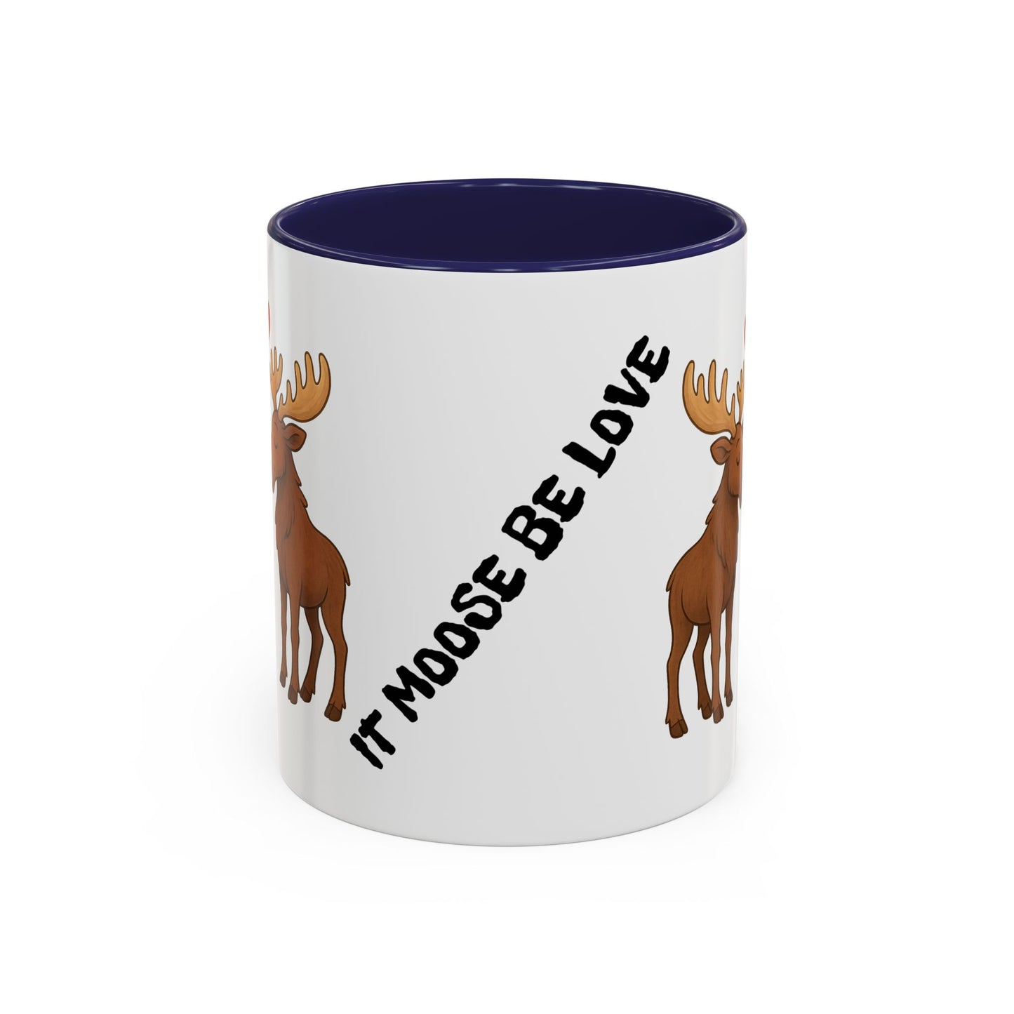 It Moose Be Love Coffee Mug — Cute Romantic Moose Couples Accent Mug (11/15oz)