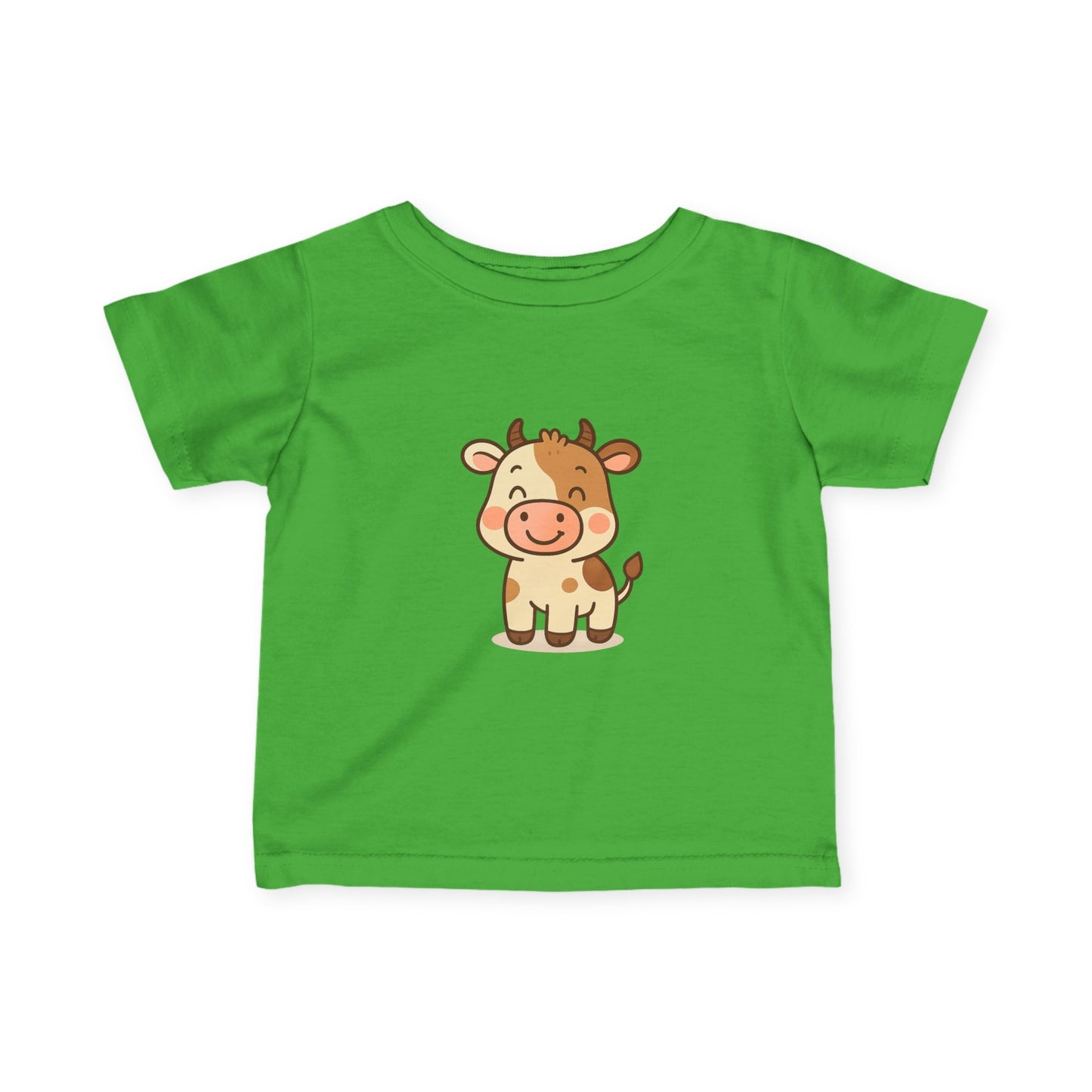 Cute Cartoon Cow Infant Tee - Baby Cow Graphic Shirt