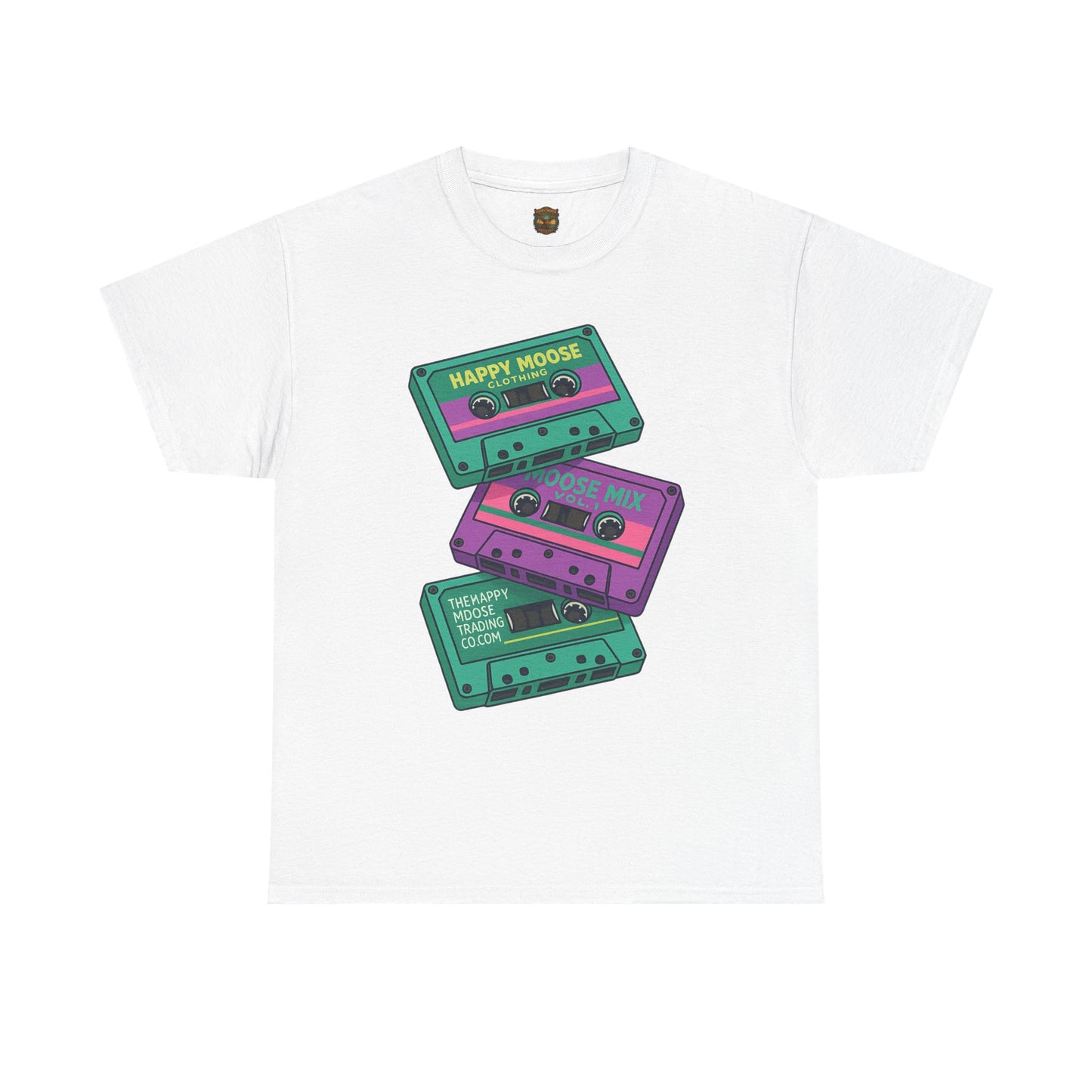 Cassette Stack Tee — Retro 80s Mixtape Graphic T-Shirt