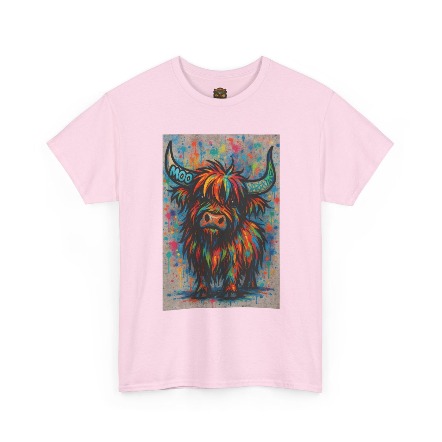 Psychedelic Highland Cow T-Shirt | Retro Rainbow Cow Art 8