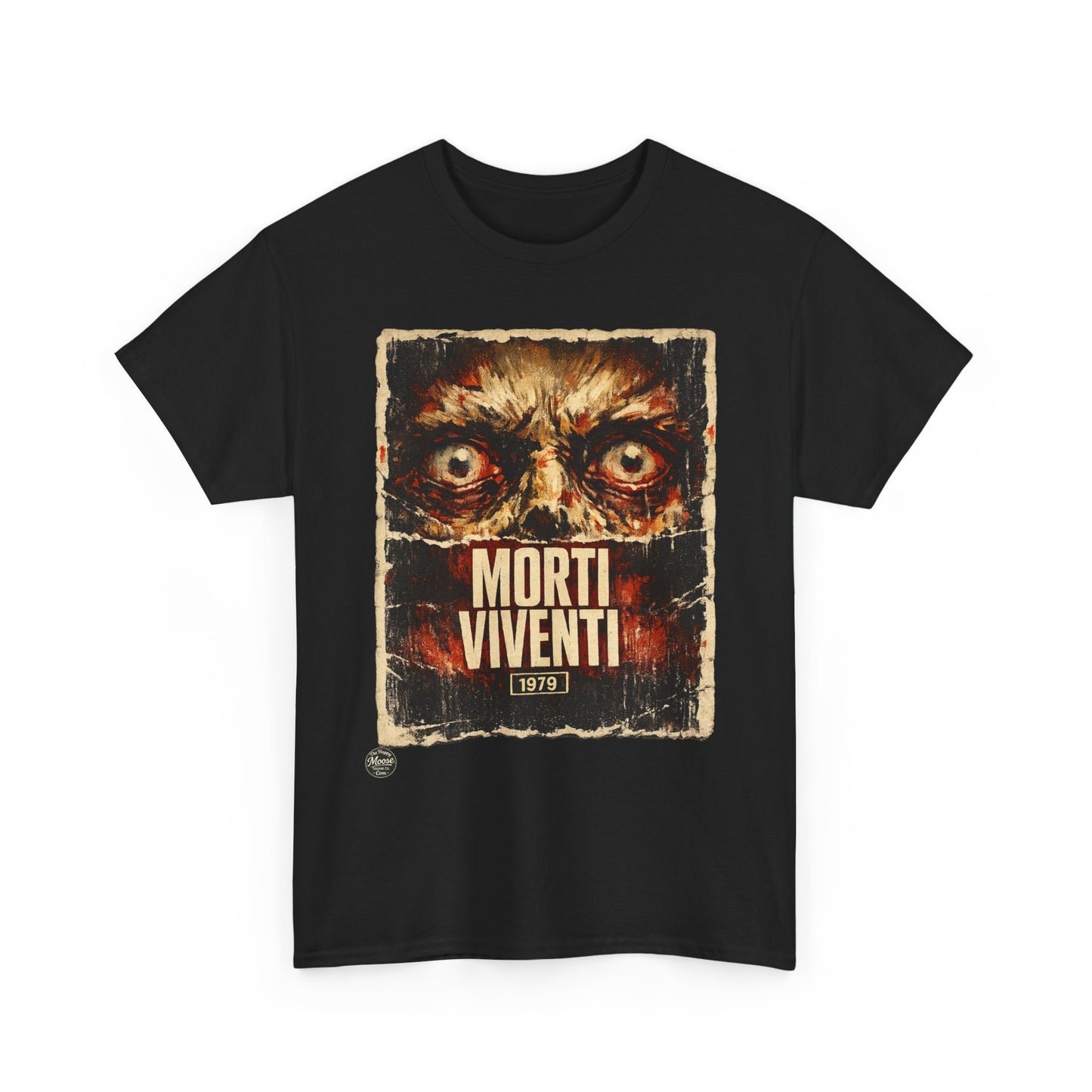 Zombie Horror Poster Tee — "Morti Viventi" Graphic T‑Shirt  EZ001