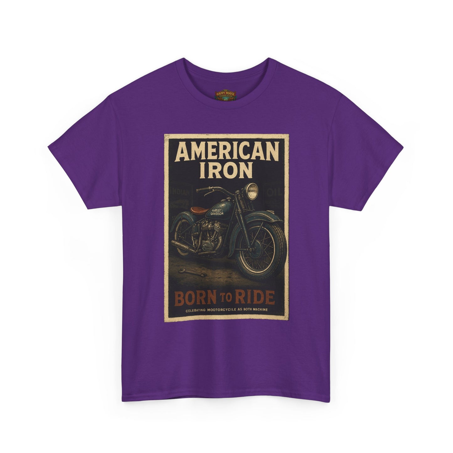 American Iron Motorcycle Poster Tee | Born to Ride