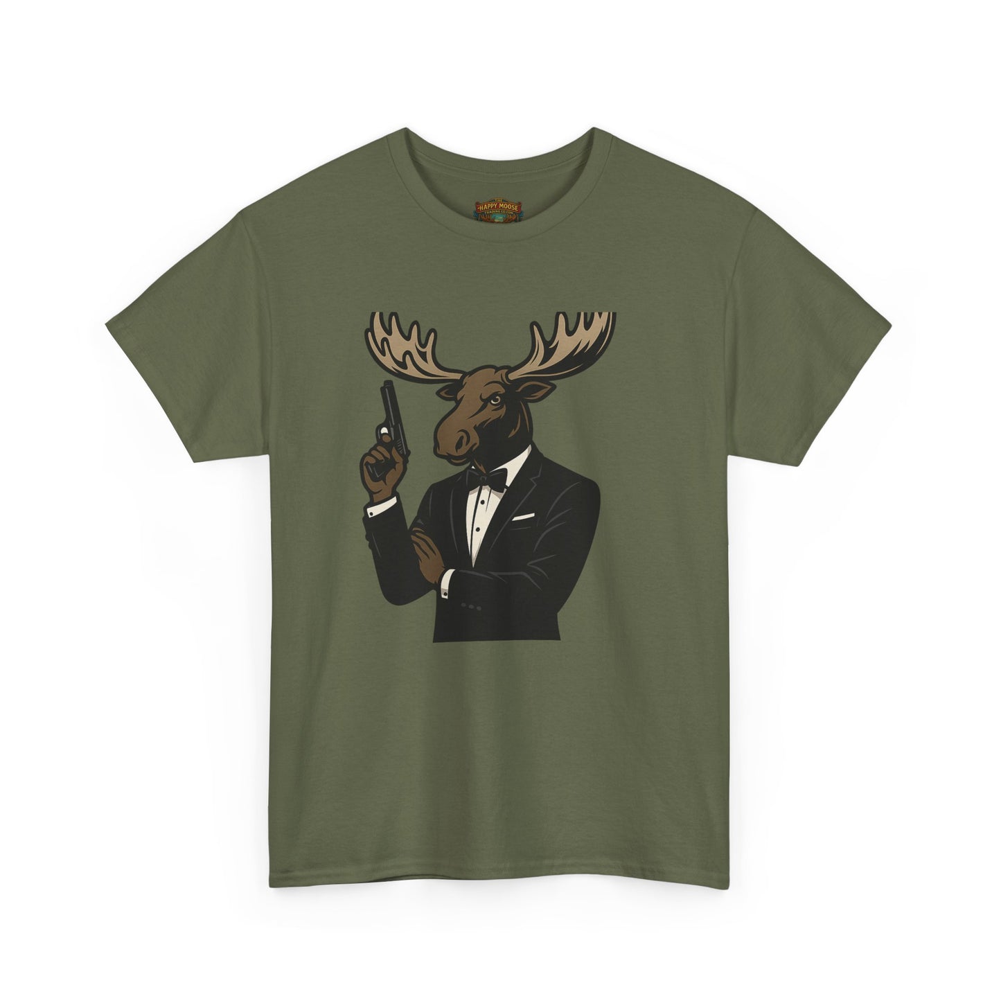 Moose in Tuxedo Graphic Tee — Gentlemen Moose Novelty T‑Shirt