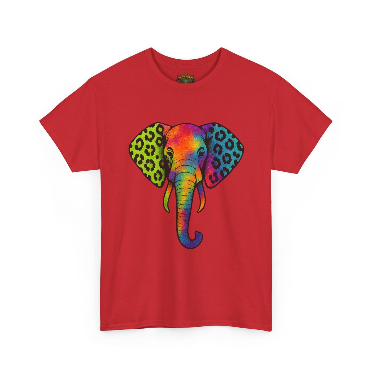 Colorful Leopard Print Elephant T-Shirt