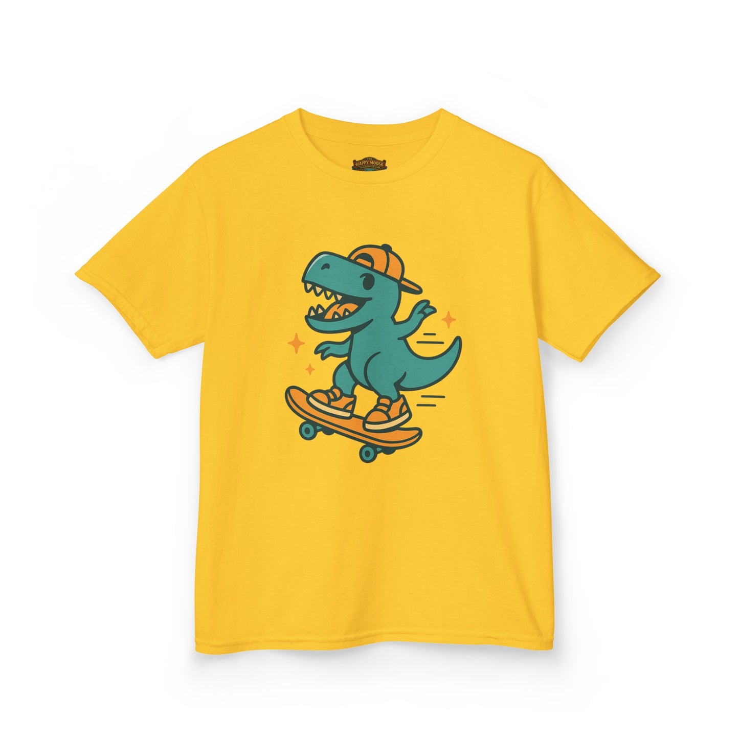 Kids Skateboarding Dino Tee — Cute Skateboard T‑Rex Graphic Shirt