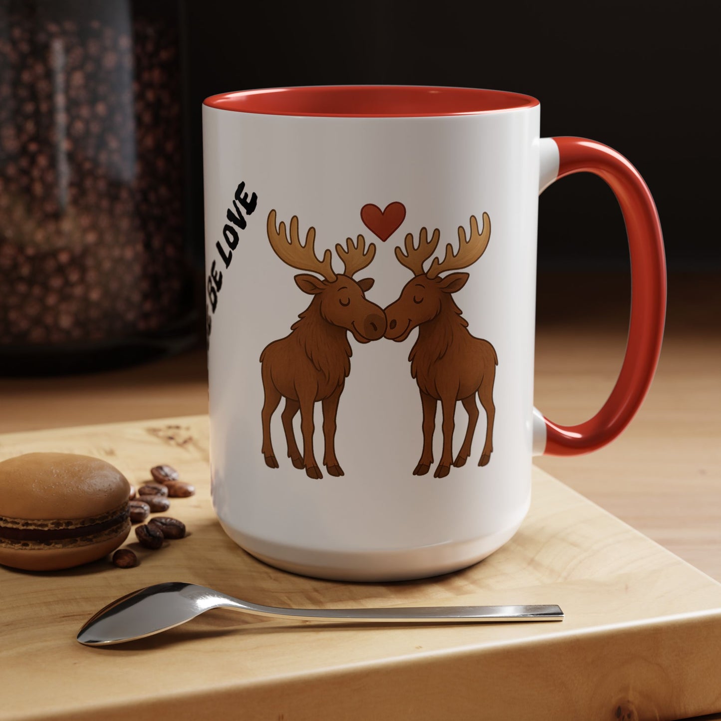 It Moose Be Love Coffee Mug — Cute Romantic Moose Couples Accent Mug (11/15oz)