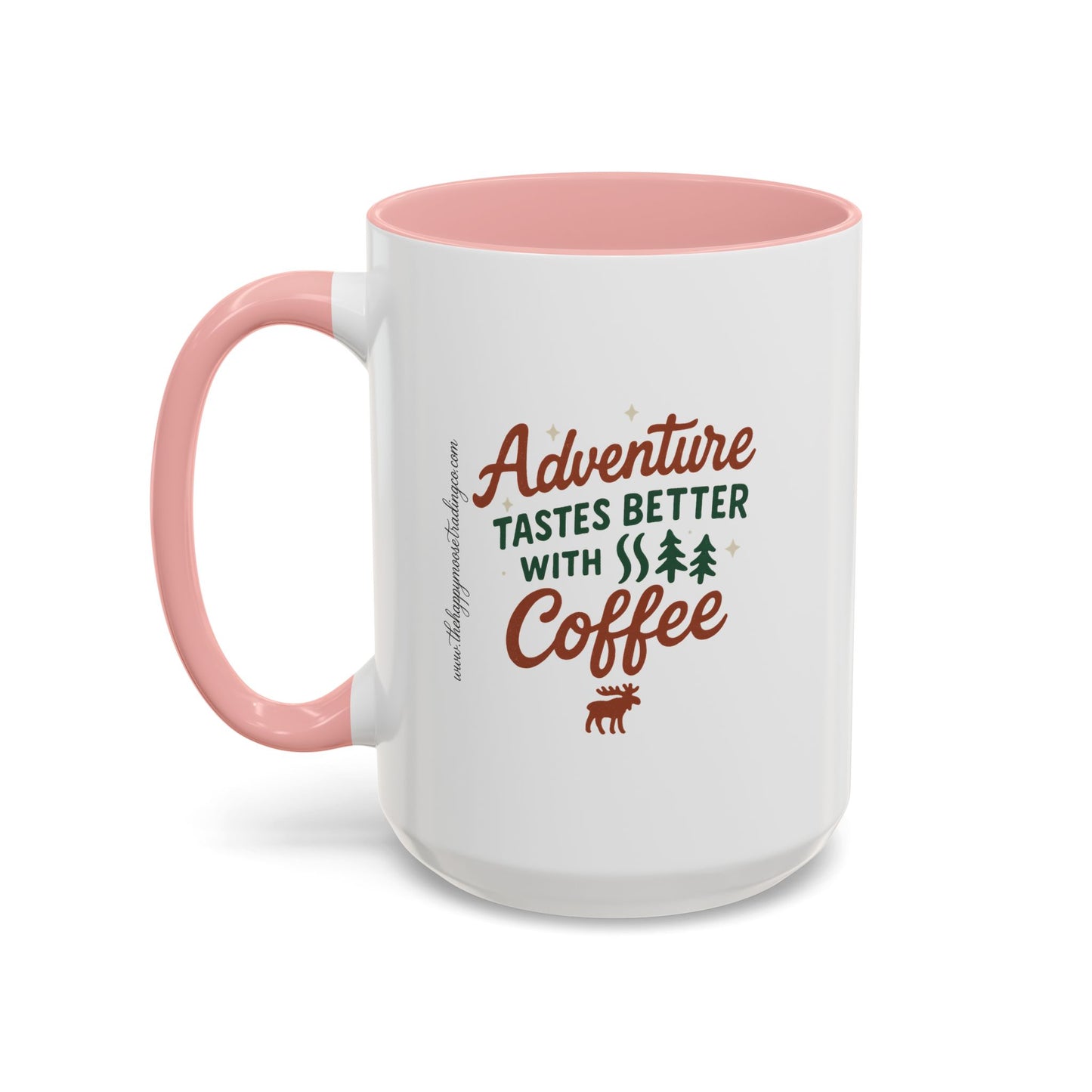 Adventure Tastes Better With Coffee Mug — "Adventure Tastes Better with Coffee" Rustic Outdoor Camper Gift (11/15oz)
