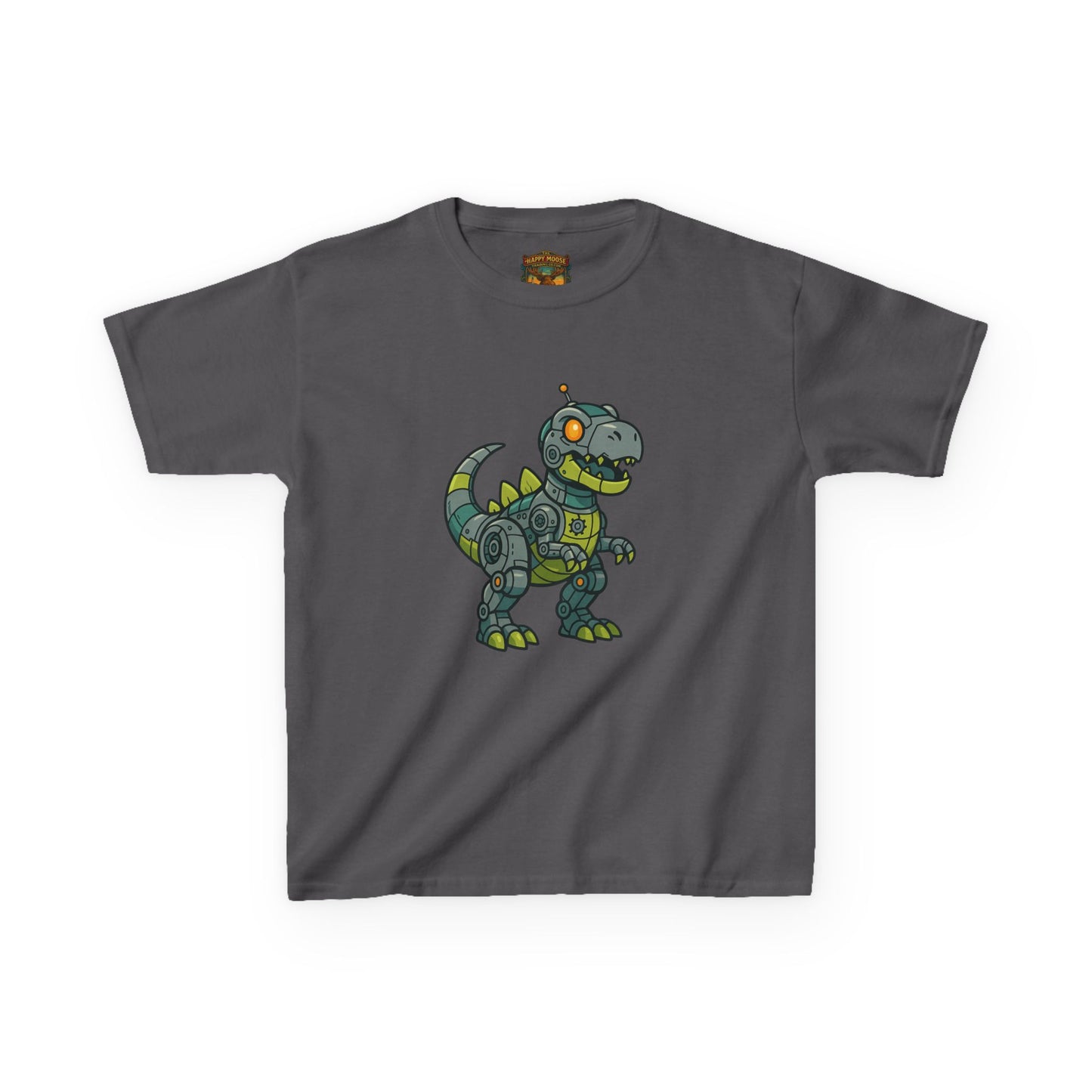 Kids Robot Dinosaur T‑Shirt — Cute Mech T‑Rex Graphic Tee for Boys & Girls