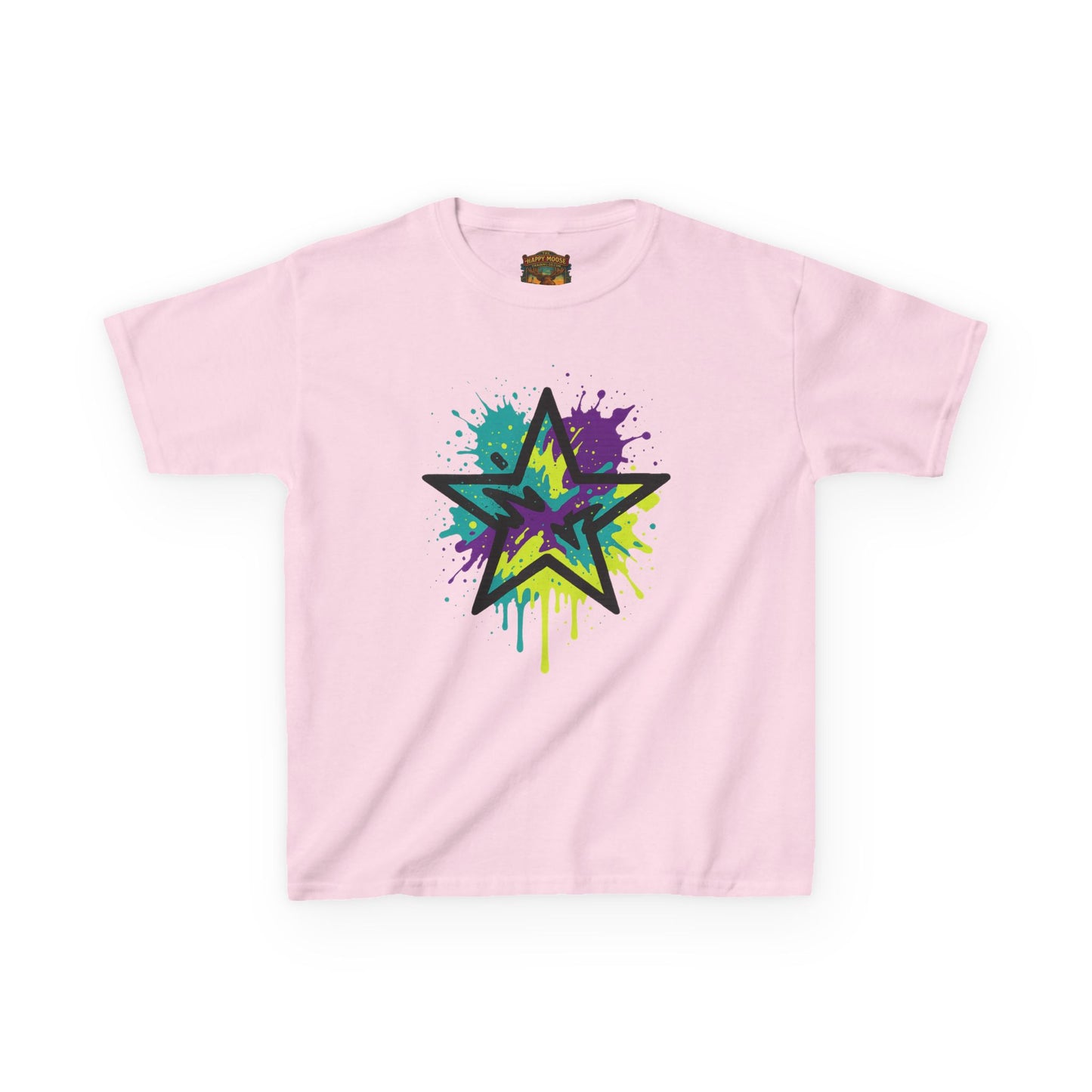 Kids Star Graffiti T-Shirt — Colorful Drip Street Art Tee