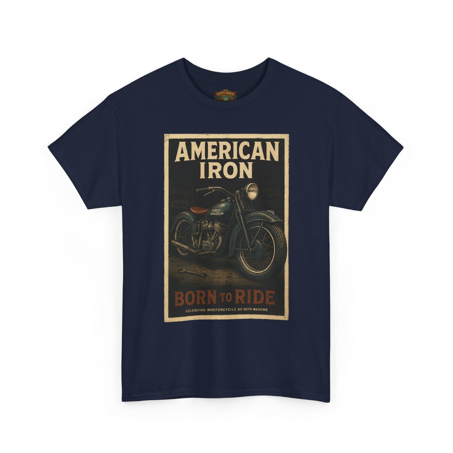 American Iron Motorcycle Poster Tee | Born to Ride