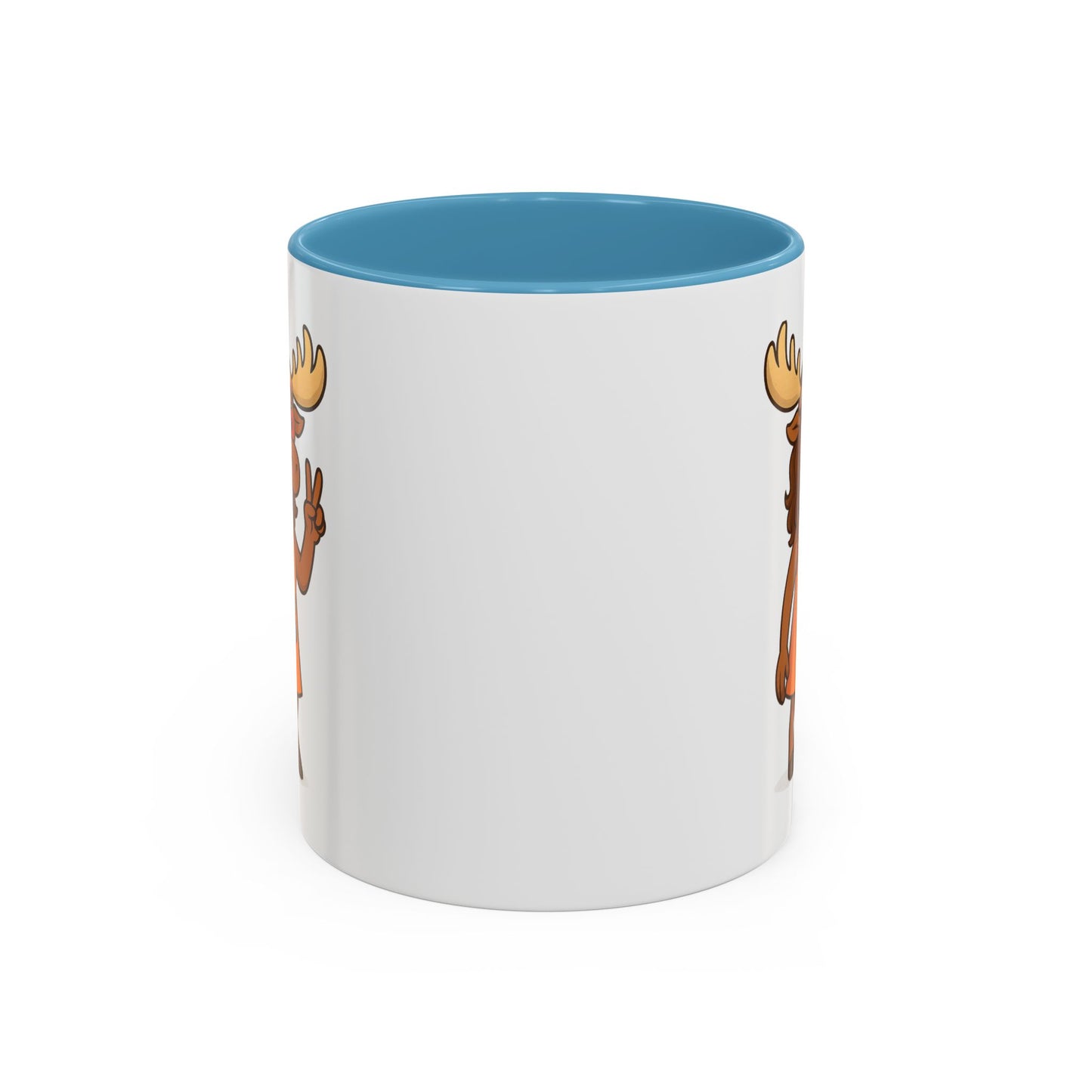 Hippie Moose Coffee Mug — Peace Sign Retro Moose Accent Mug (11/15oz)