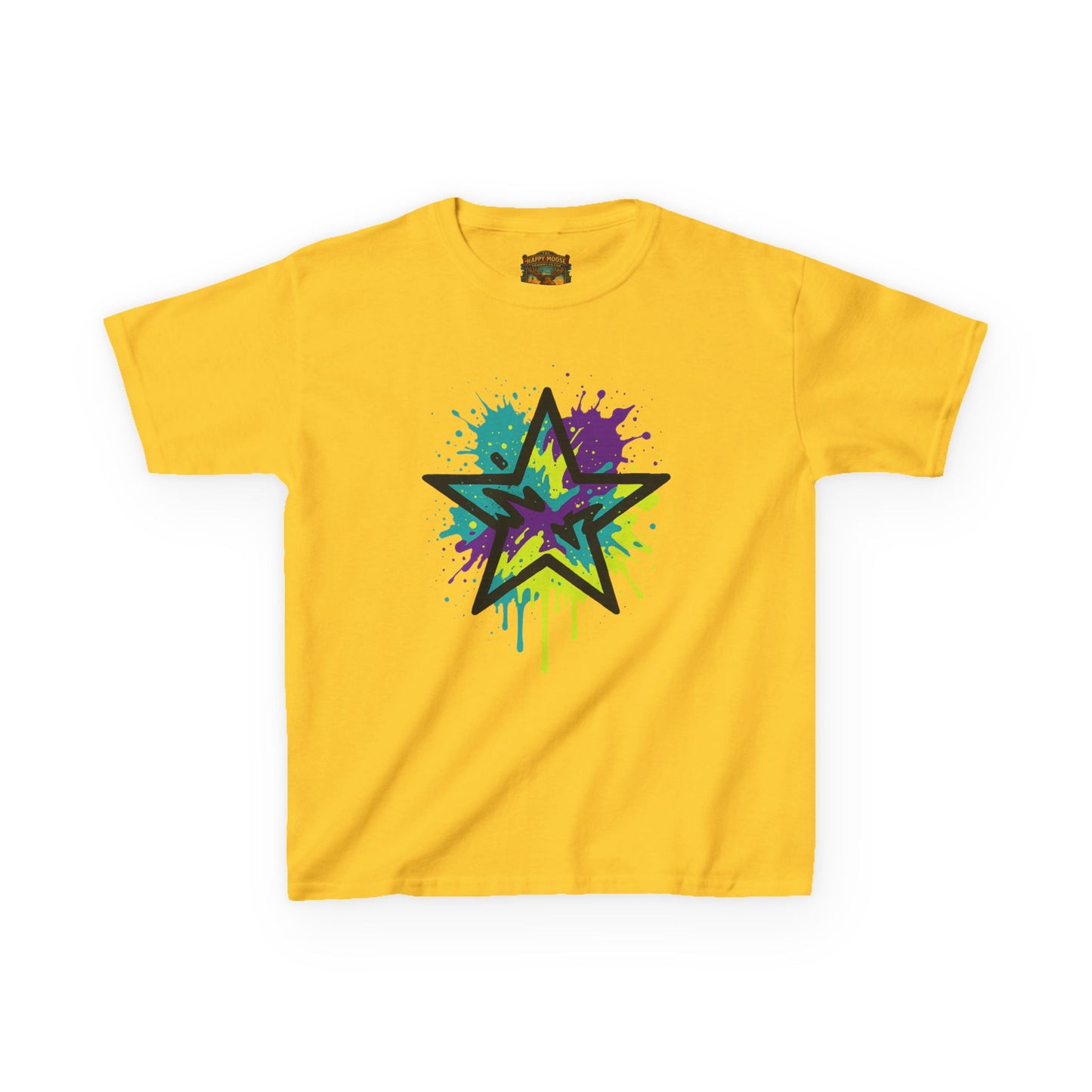 Kids Star Graffiti T-Shirt — Colorful Drip Street Art Tee
