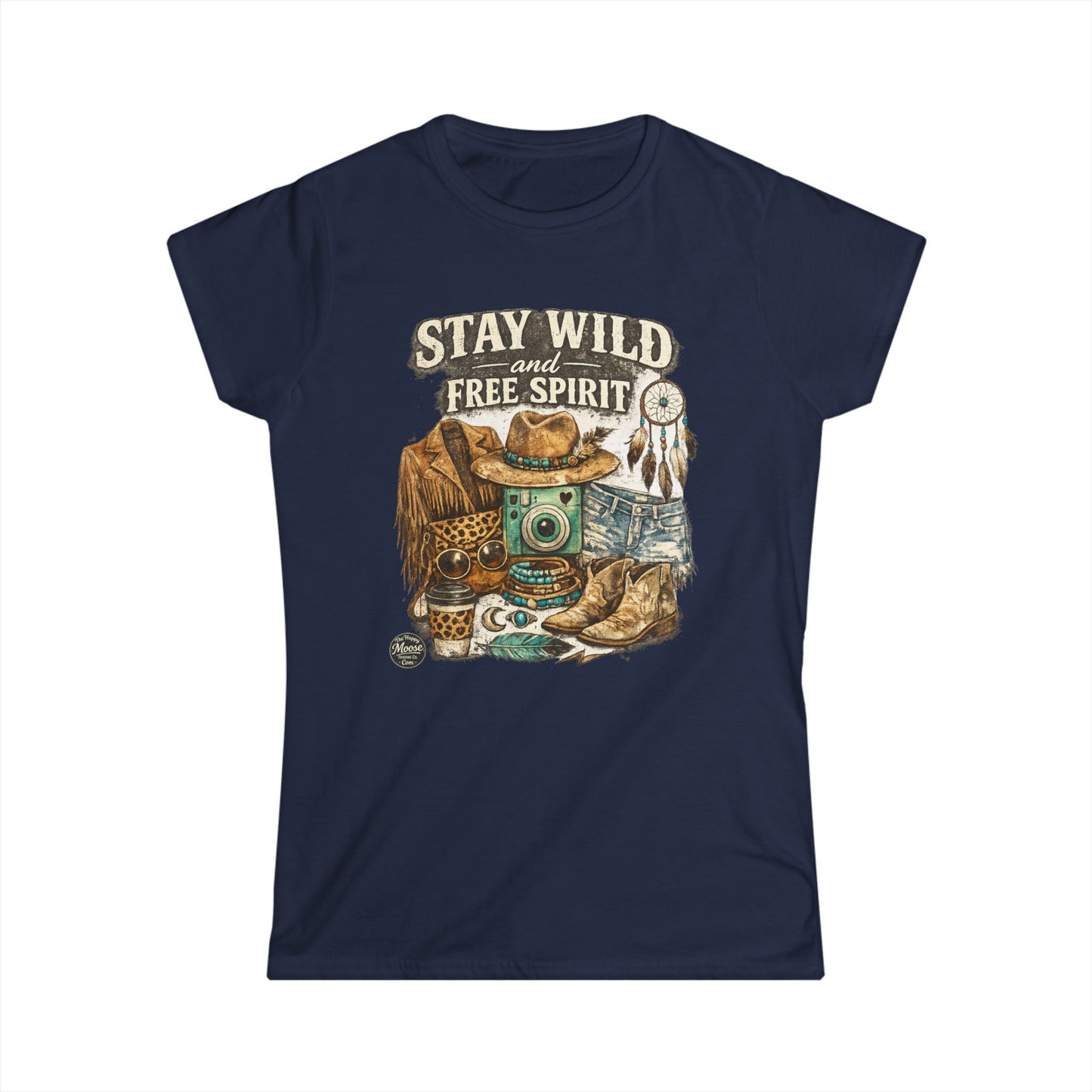 Boho Western "Stay Wild and Free" Women's Tee