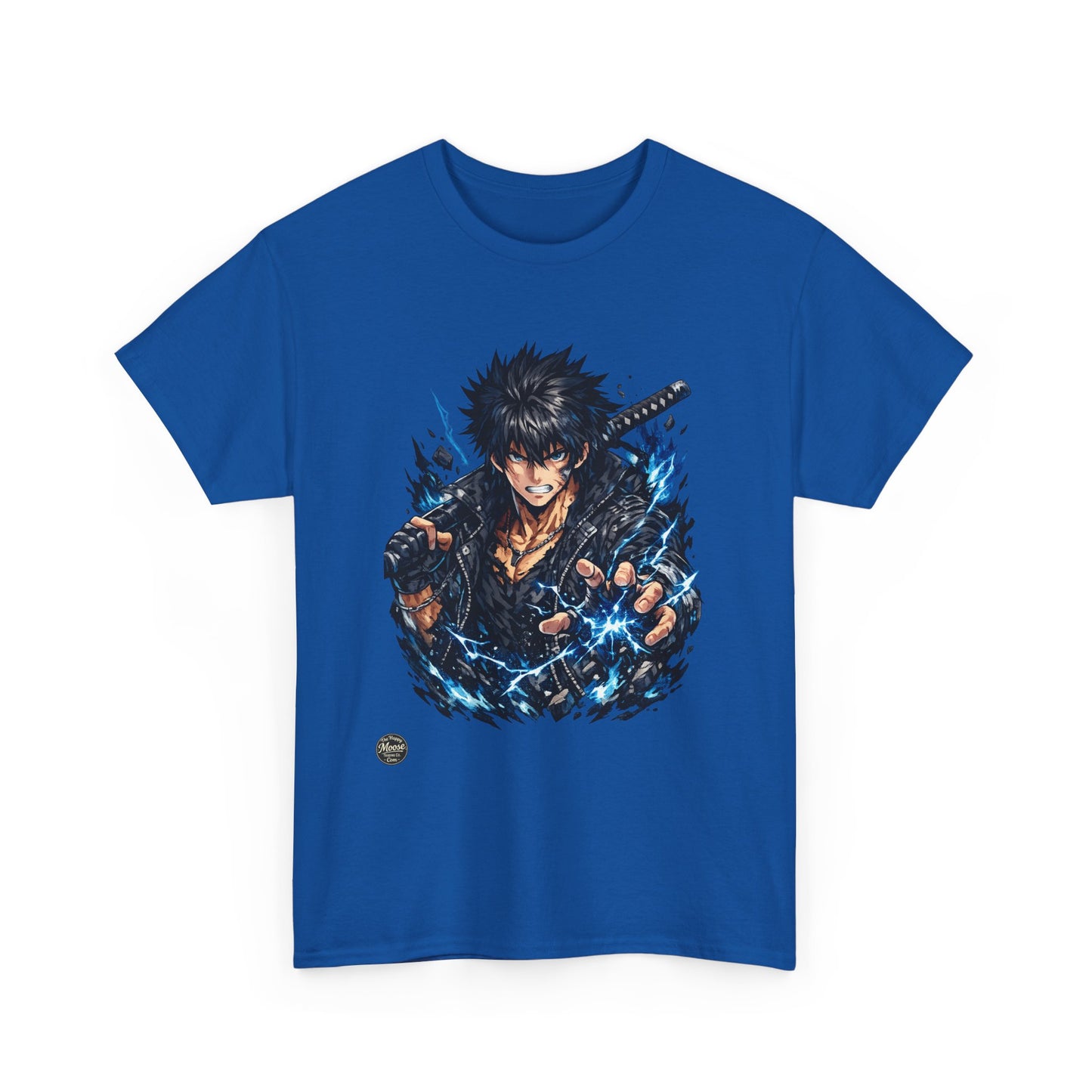 Samurai Warrior Anime Tee — Fierce Swordfighter Graphic T-Shirt #E005