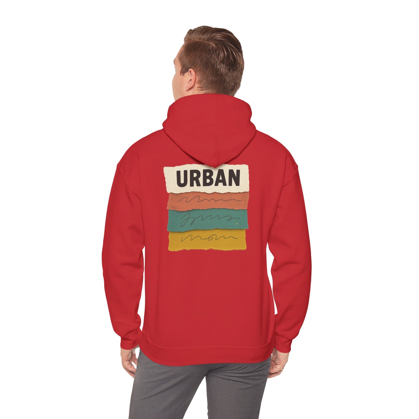 Urban Stripes Hoodie — Retro Color Block Graphic Pullover