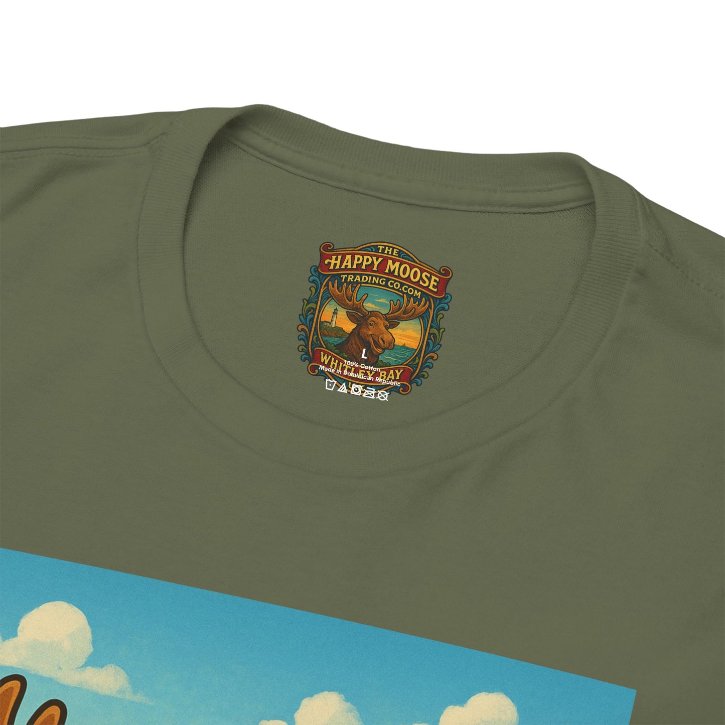 Happy Moose Motorcycle T-Shirt | Vintage Biker Moose Illustration