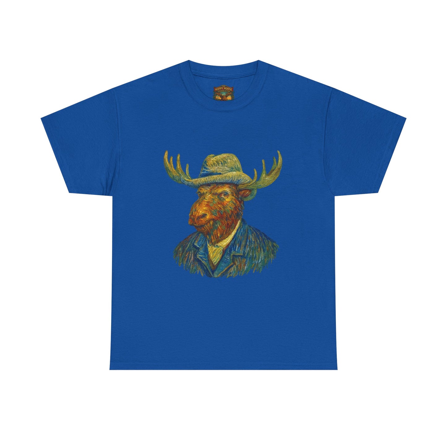 Moose Gogh Self-portrait with Straw Hat |  Art Tee