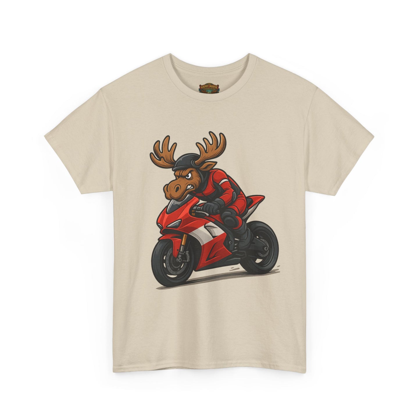 Motorcycle Moose T-Shirt — Funny Biker Graphic Tee