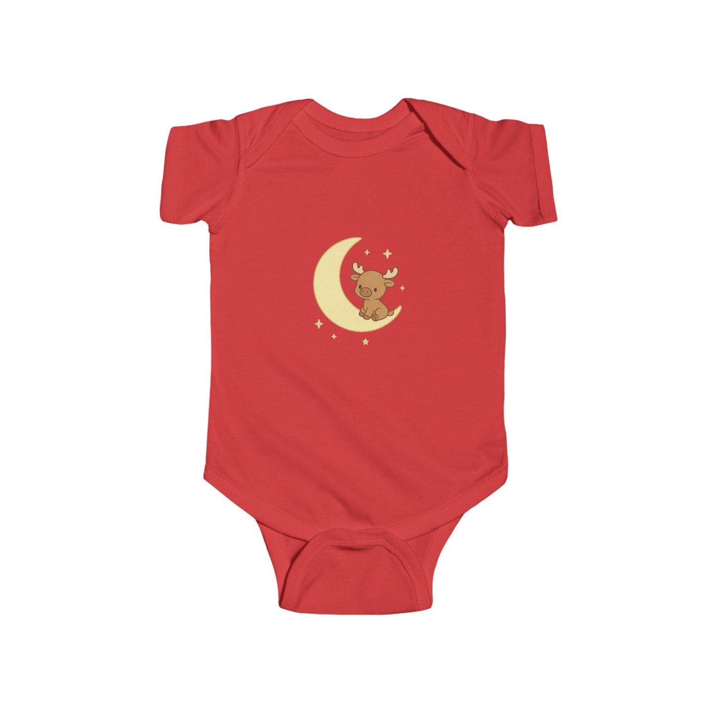 Baby Vest Infant Bodysuit — Cute Moose On The Moon