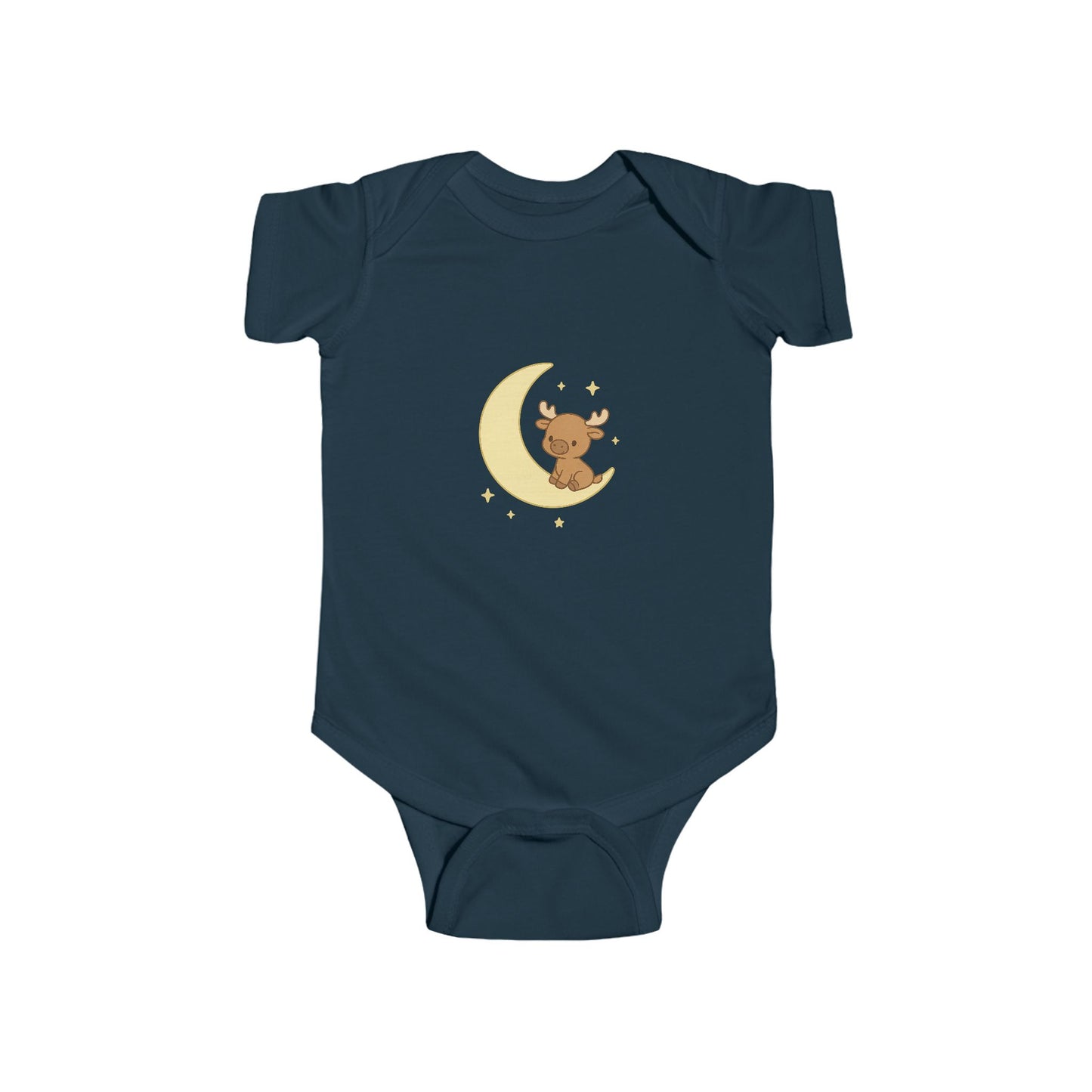 Baby Vest Infant Bodysuit — Cute Moose On The Moon
