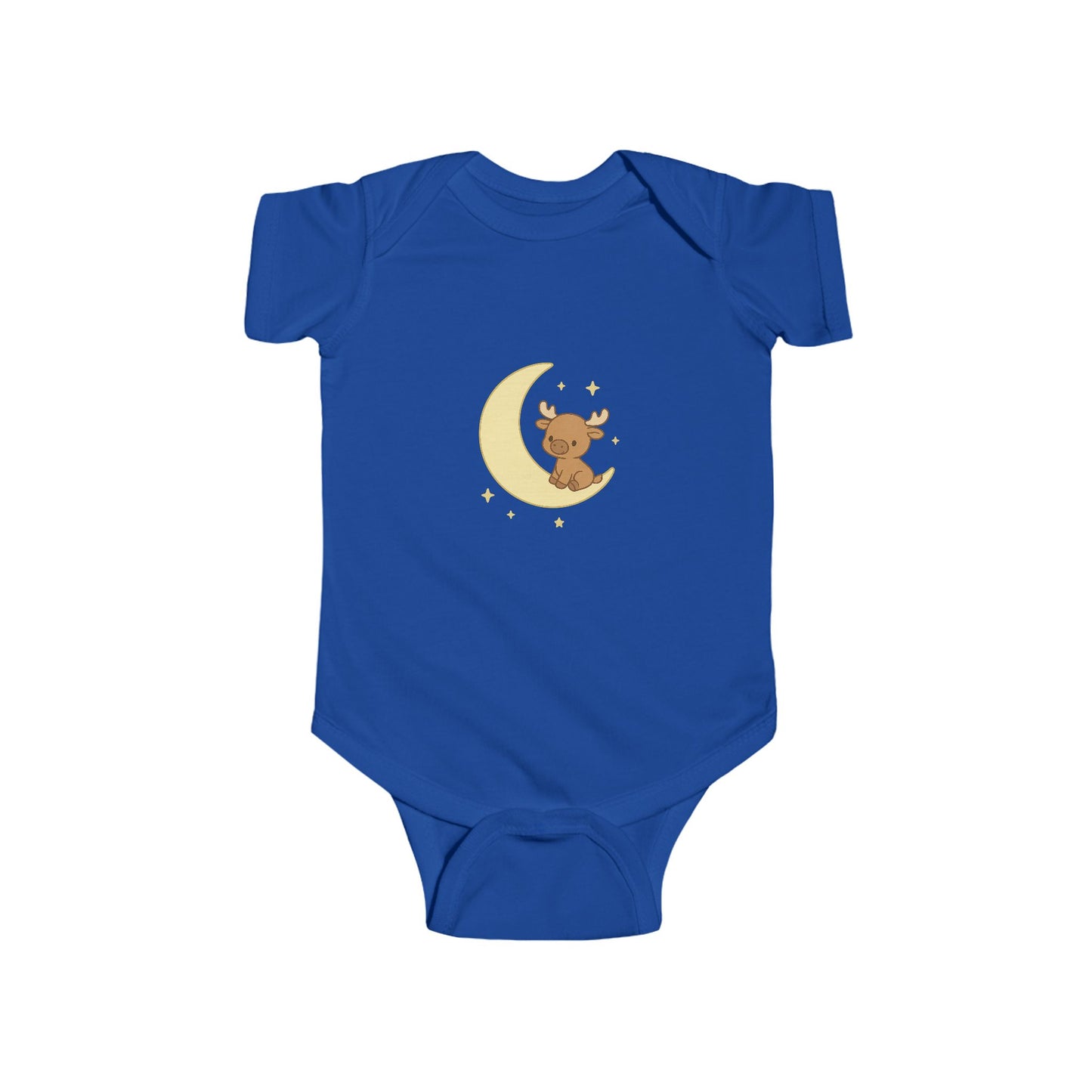 Baby Bodysuit — Cute Bear on Moon Newborn Onesie (Sleepy Moon Nursery Gift)