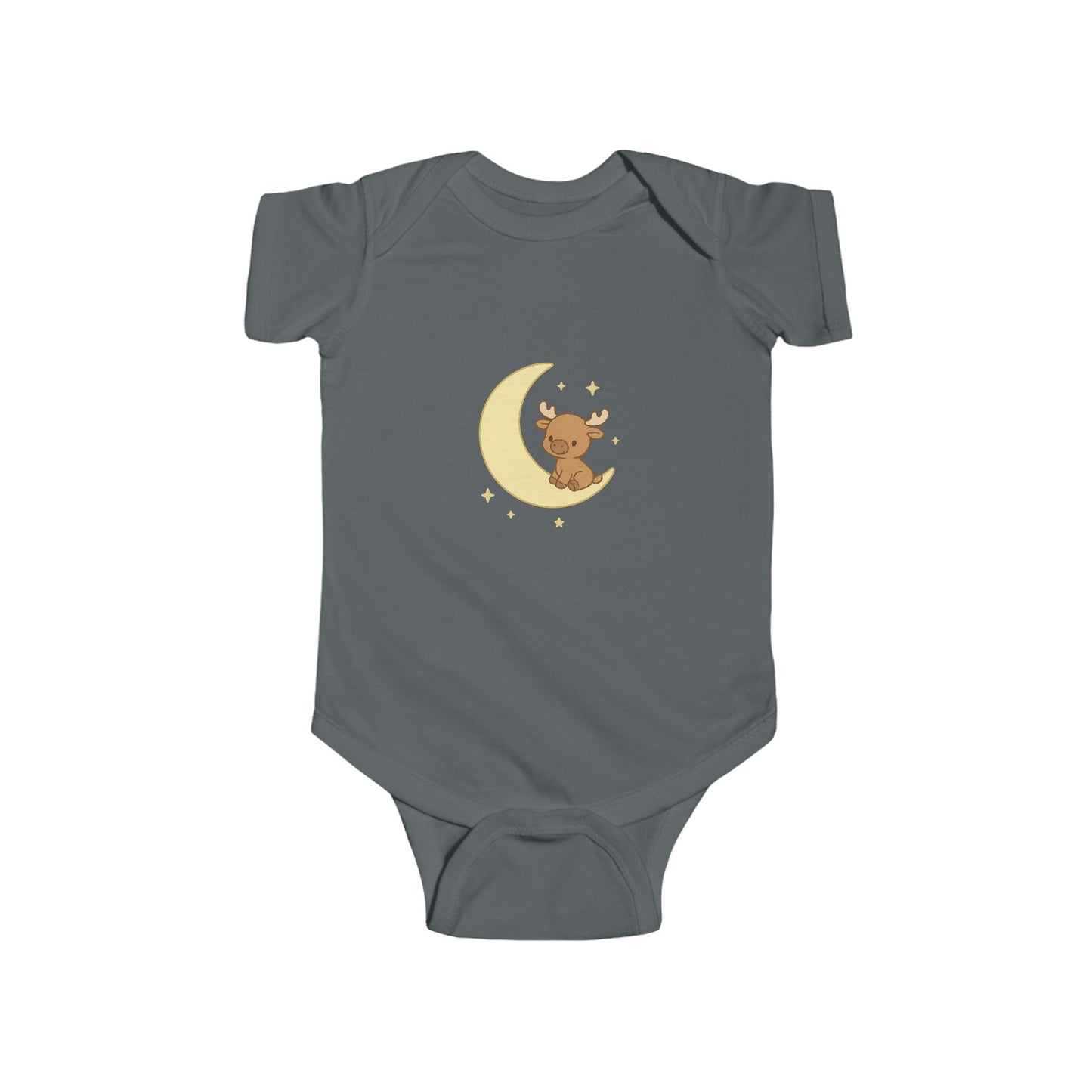 Baby Bodysuit — Cute Bear on Moon Newborn Onesie (Sleepy Moon Nursery Gift)