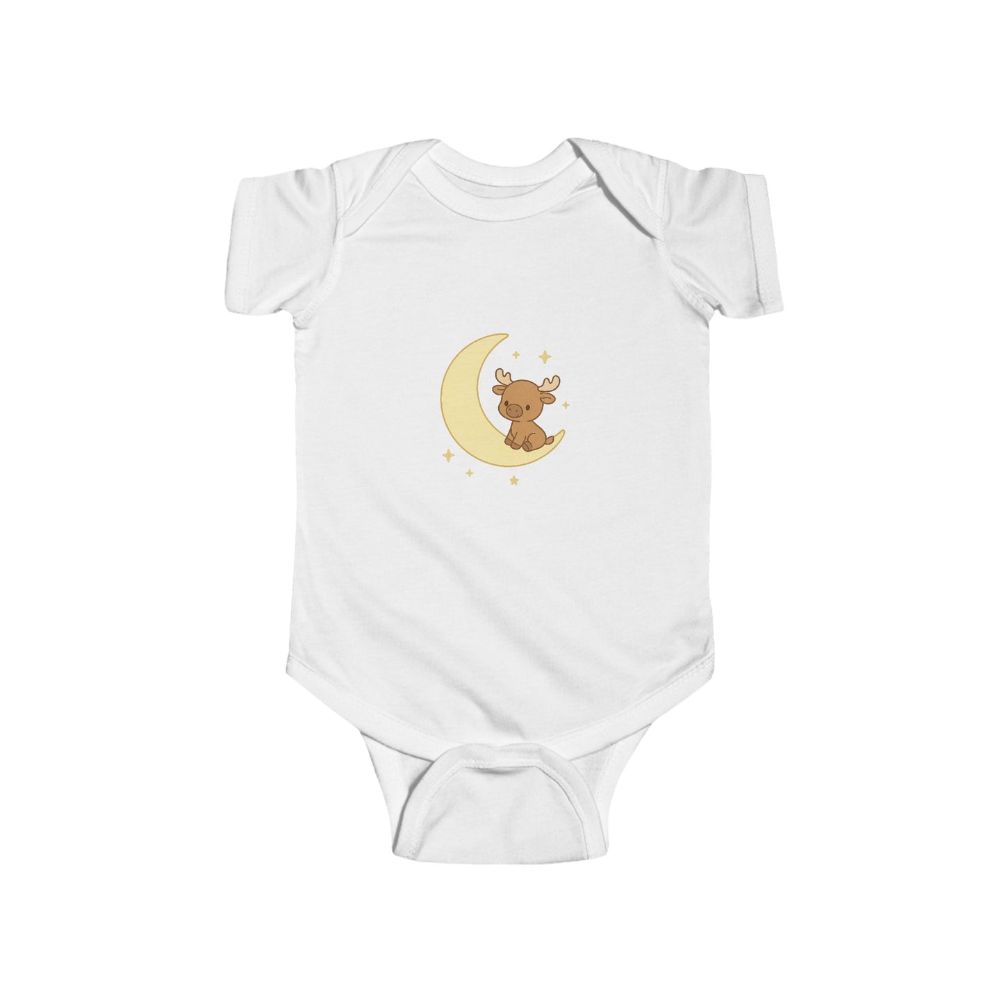 Baby Vest Infant Bodysuit — Cute Moose On The Moon