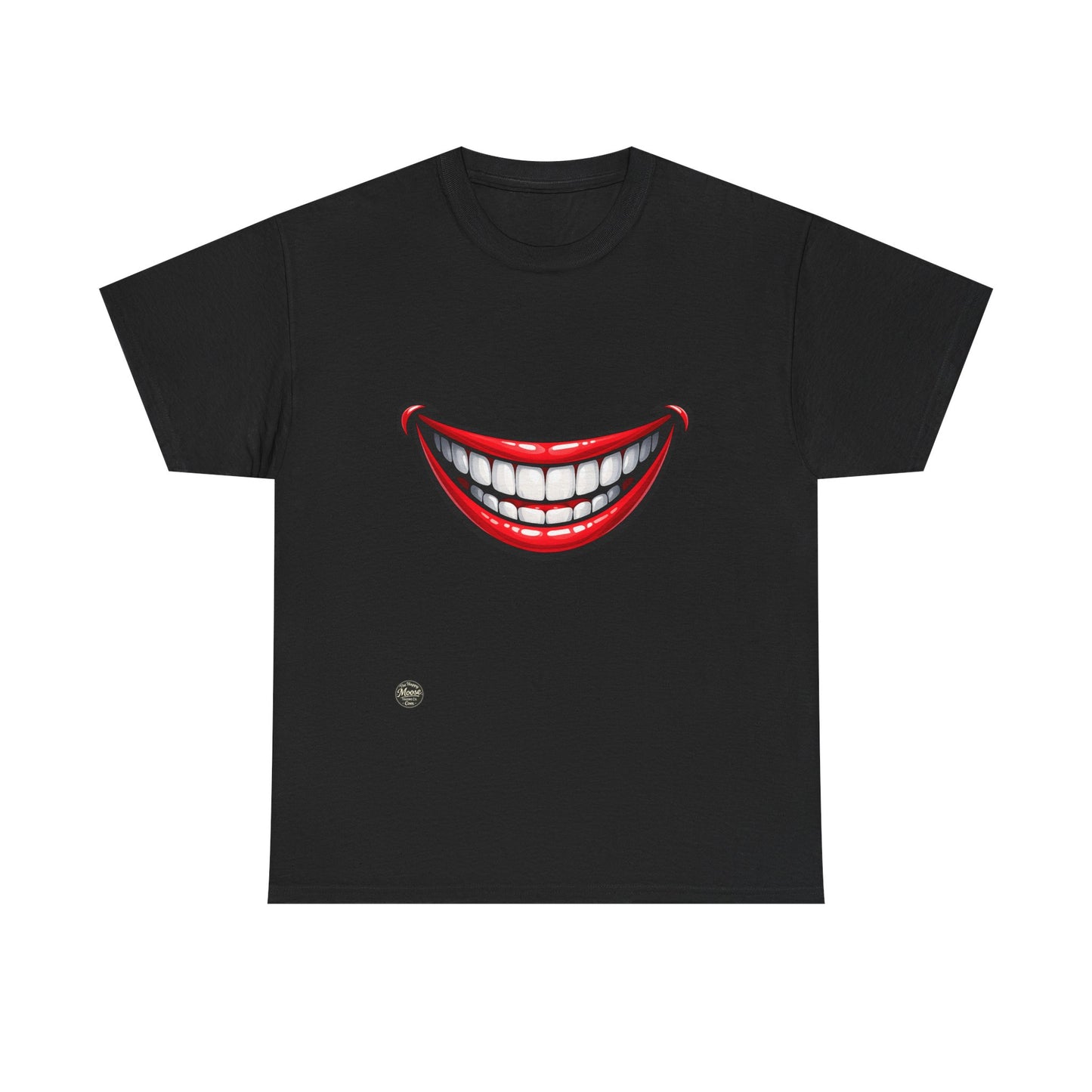 Smiling Joker Mouth Tee — Funny Red Grin Graphic T-Shirt