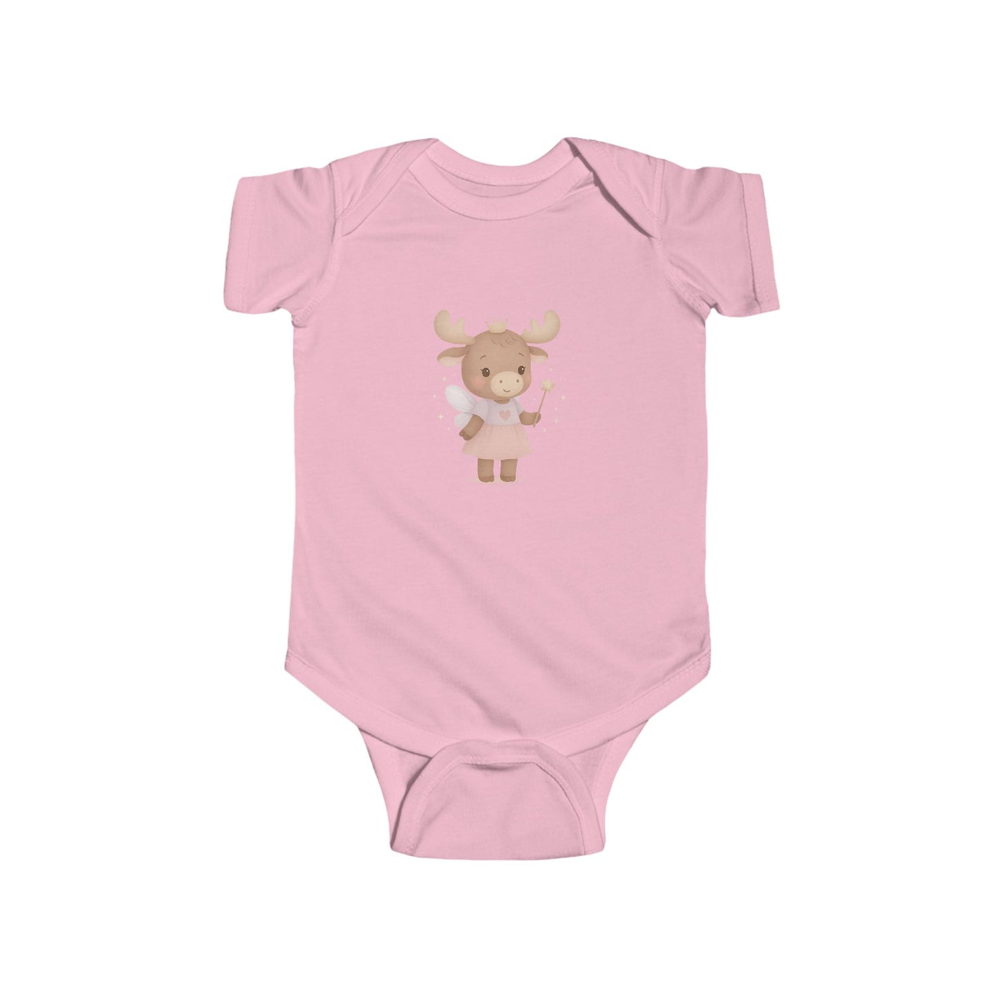 Cute Woodland Moose Baby Bodysuit — Baby Girl Moose Onesie
