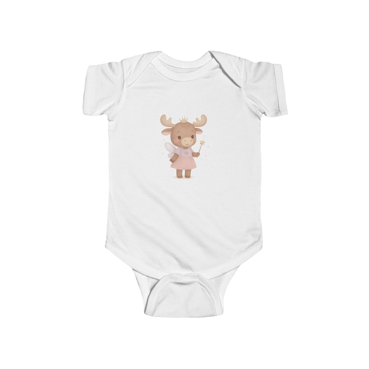 Baby Vest Infant Bodysuit - Cute Moose Fairy Princess