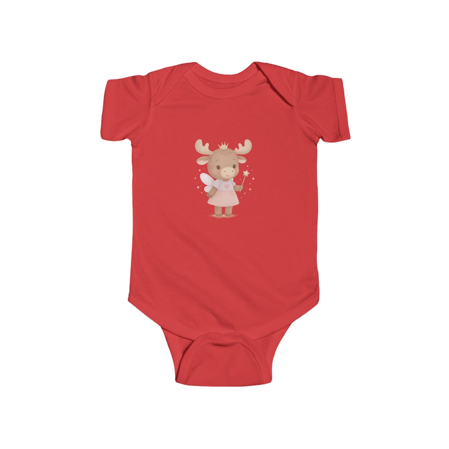 Cute Woodland Moose Baby Bodysuit — Baby Girl Moose Onesie