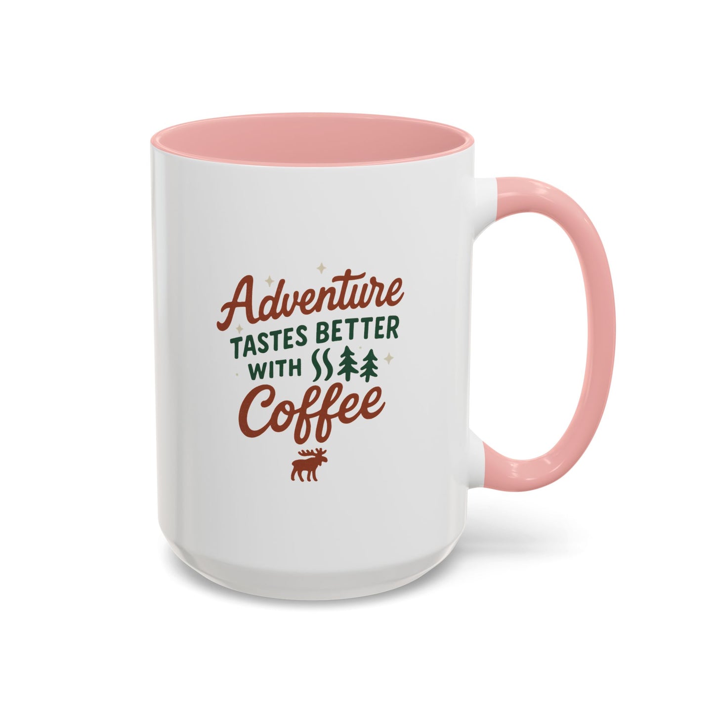 Adventure Tastes Better With Coffee Mug — "Adventure Tastes Better with Coffee" Rustic Outdoor Camper Gift (11/15oz)