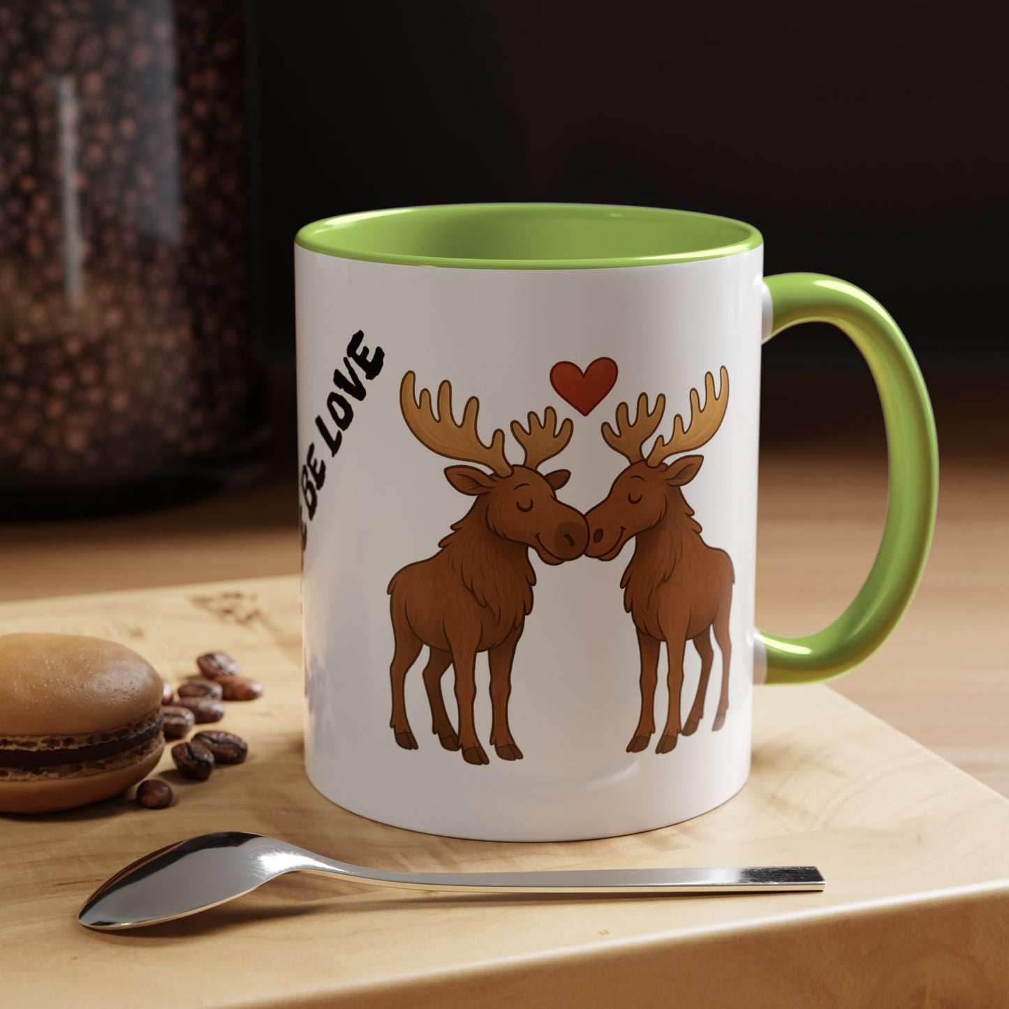 It Moose Be Love Coffee Mug — Cute Romantic Moose Couples Accent Mug (11/15oz)