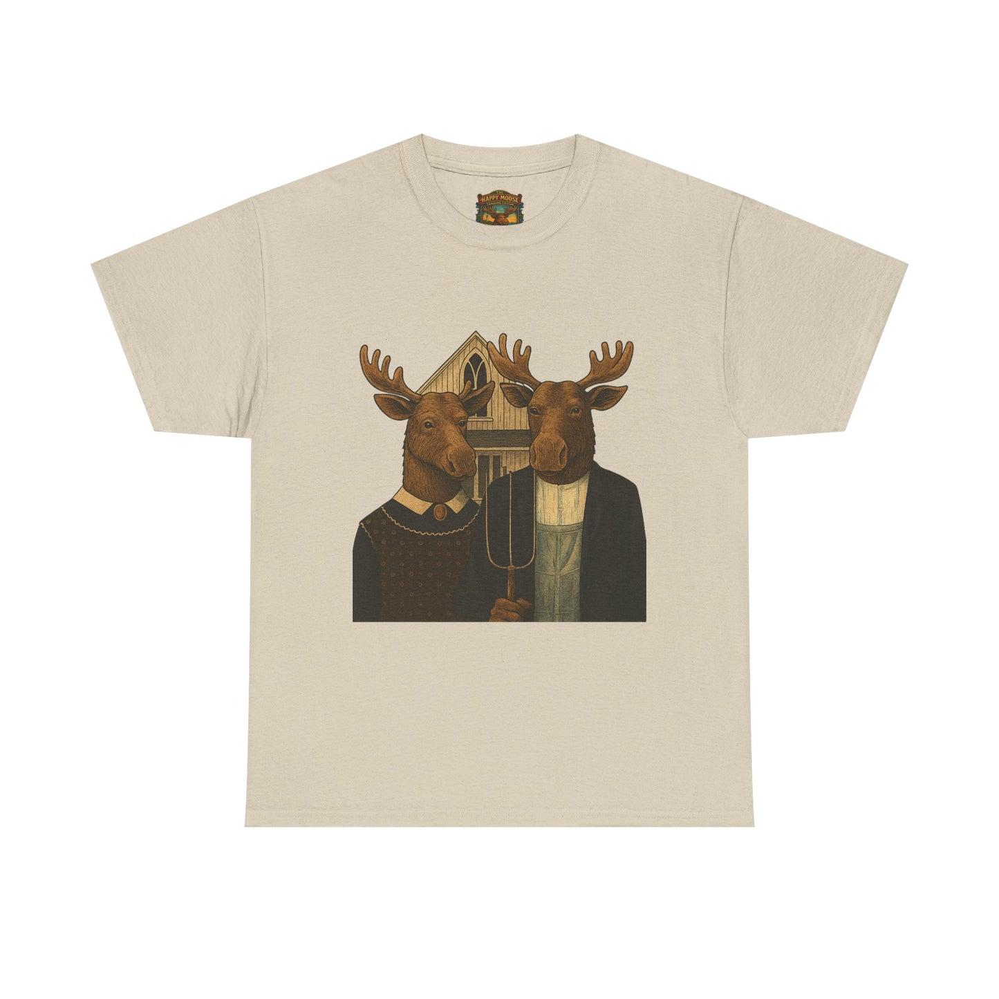 Moose Portrait T-Shirt — Vintage Animal Couple Graphic Tee