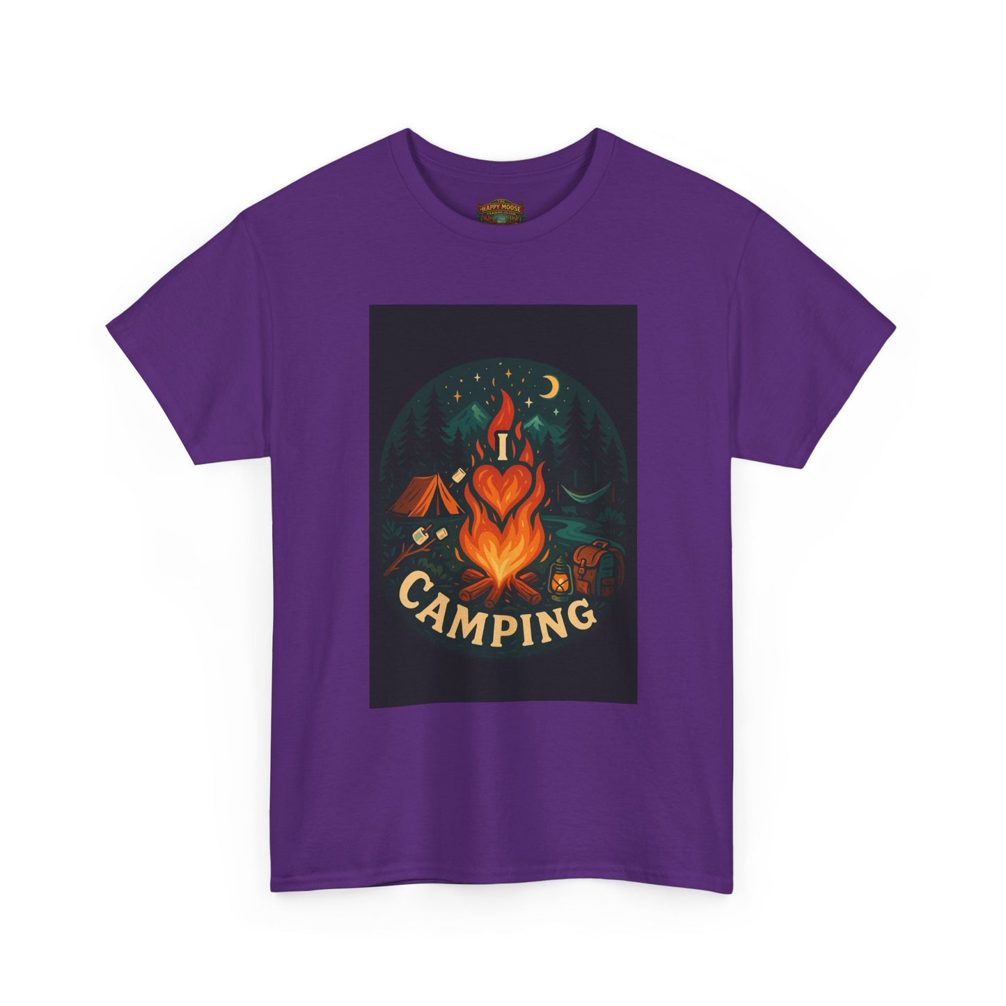 Camping Heart Campfire T-Shirt | Outdoor Adventure Graphic Tee