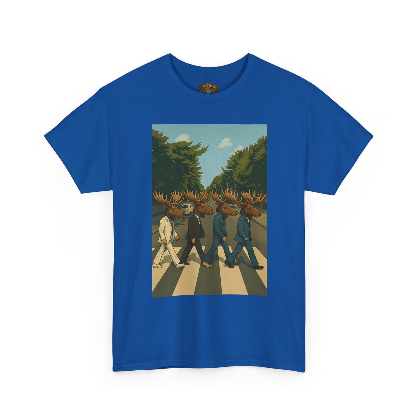 Moose Abbey Road Tee — Retro Parody Band Graphic T-Shirt