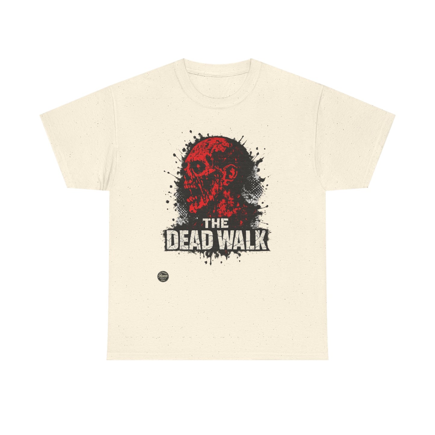 The Dead Walk Horror T-Shirt — Red Zombie Skull Graphic Tee