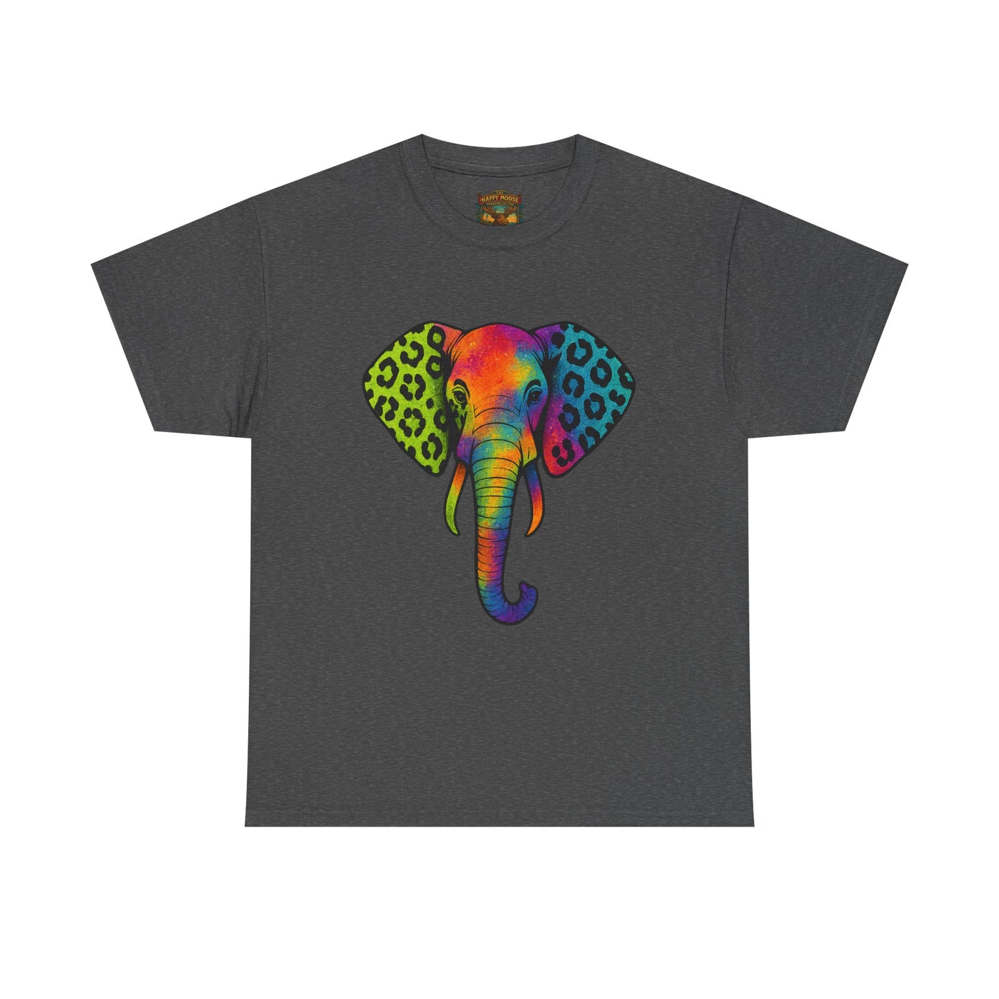 Colorful Leopard Print Elephant T-Shirt