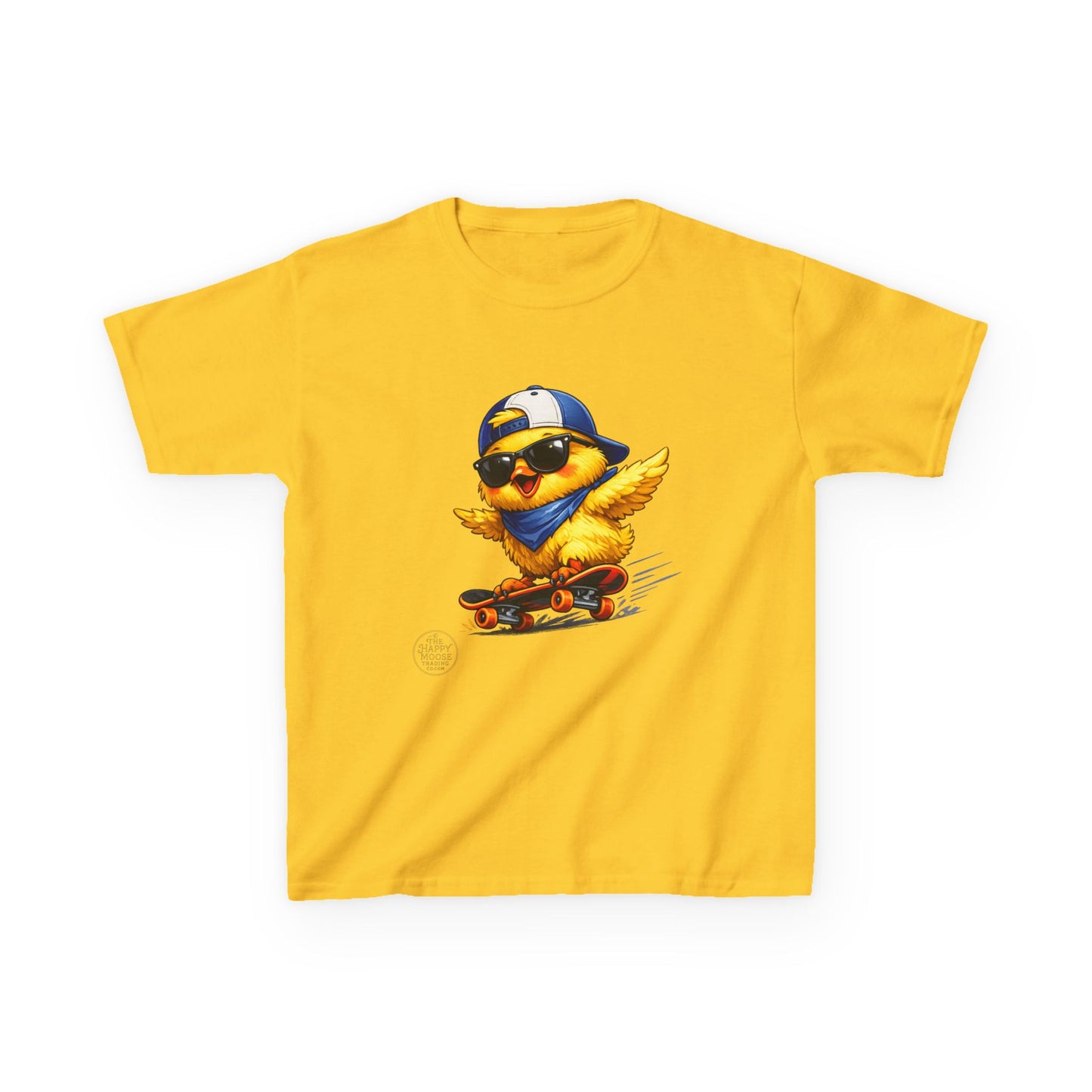 Skateboard Chick Kids T‑Shirt — Cool Sunglasses Duck Skateboard Graphic Tee